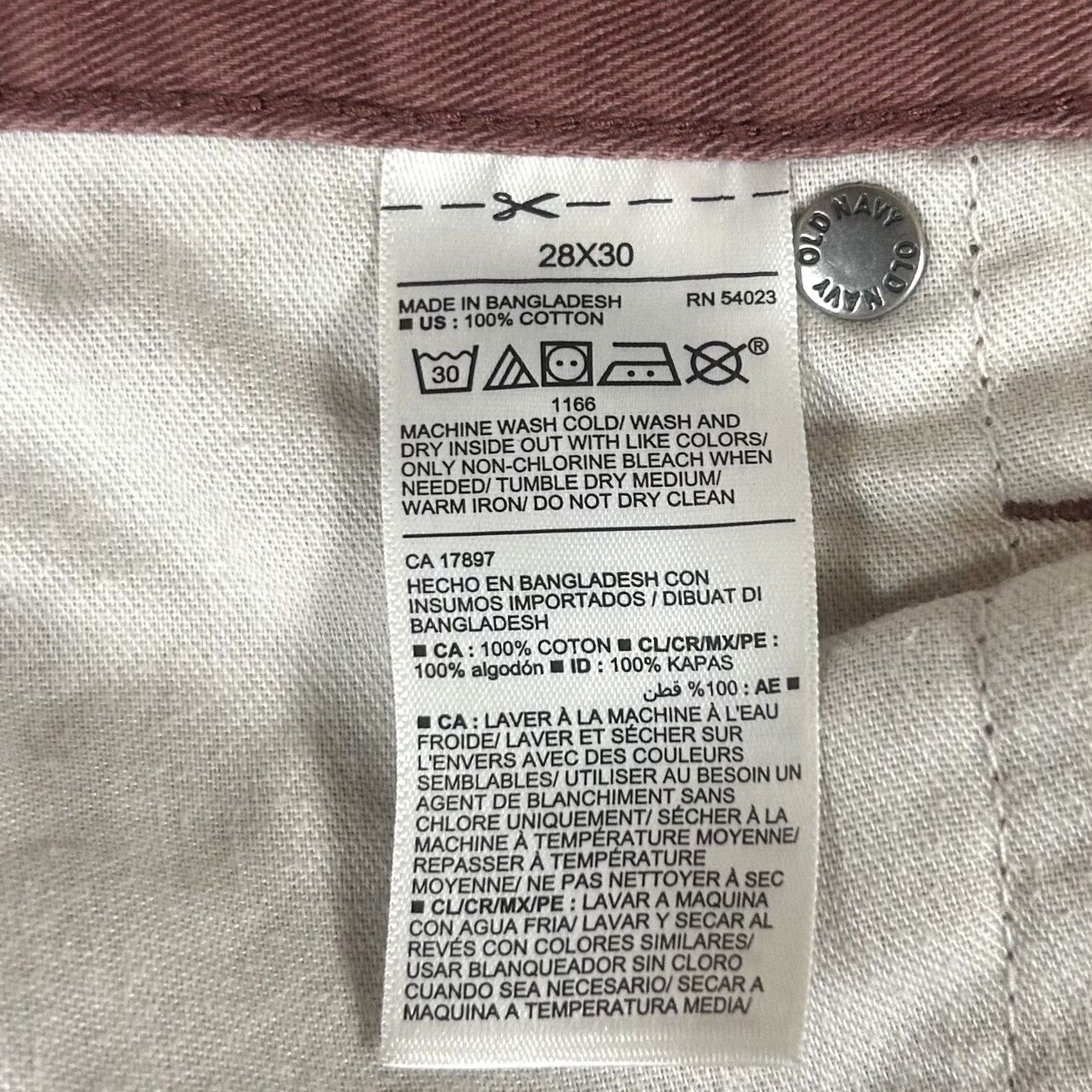 Old Navy Old Navy Slim Jeans Mens Size 28x30 Red 100% Cotton Low Rise Denim Jeans Mens Regular 28 Red Slim Size US 28 / EU 44 - 6 Thumbnail