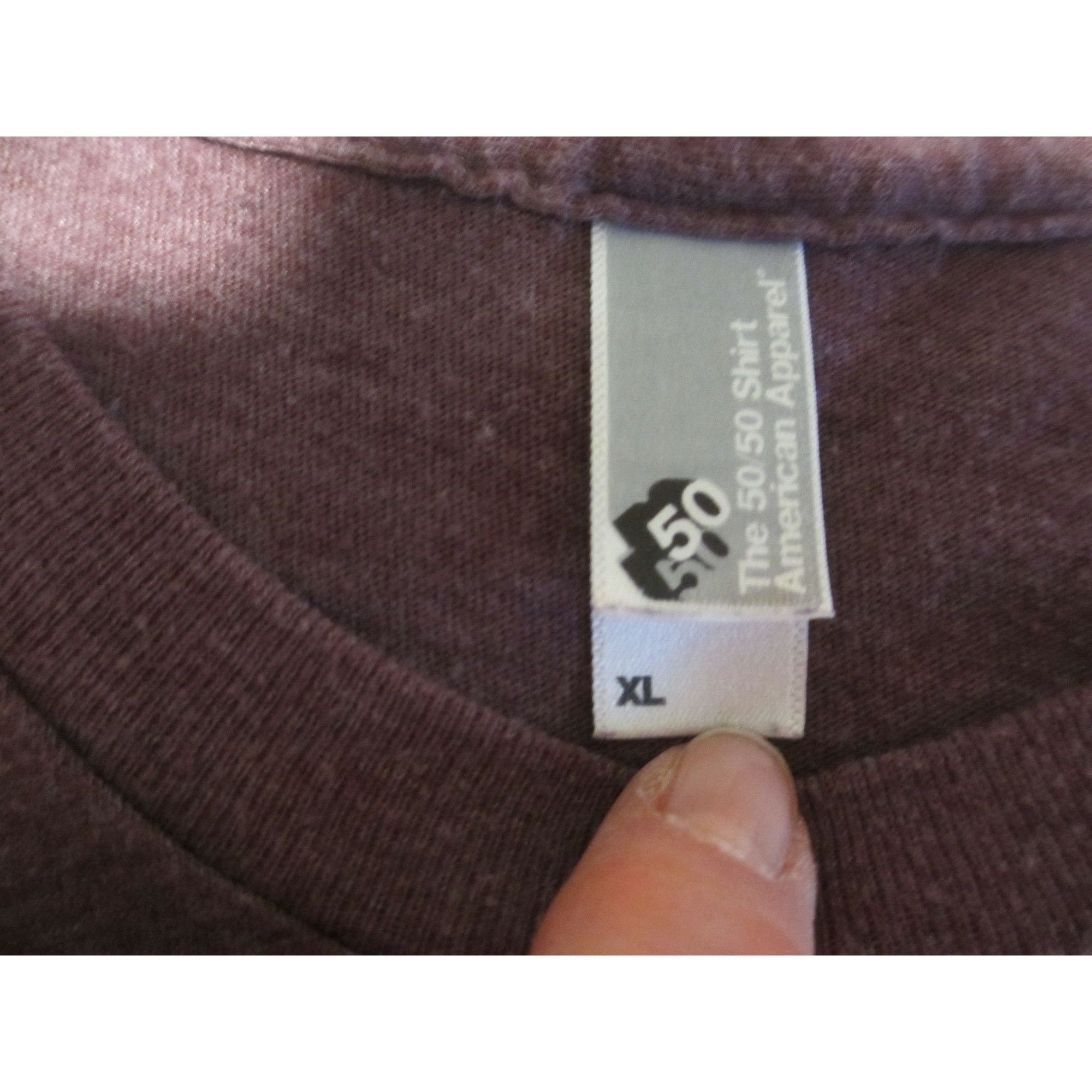 American Apparel American Apparel 50/50 Heather Purple T-Shirt XL Soft Lightw Size US XL / EU 56 / 4 - 3 Thumbnail