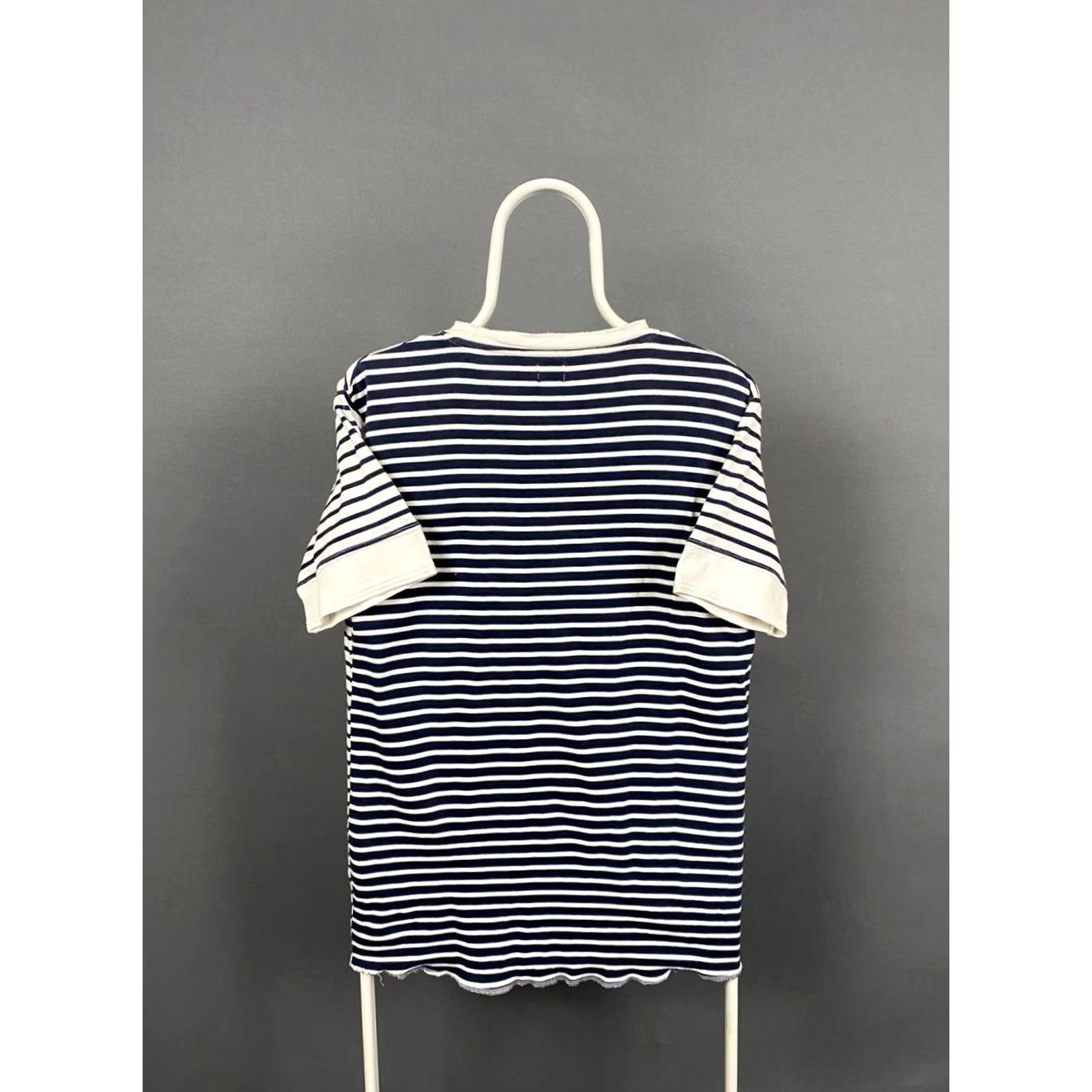 Edwin Edwin Shirt Mens M Blue & White Size Striped Cotton Crew Neck Short Sleeve Size US M / EU 48-50 / 2 - 3 Thumbnail