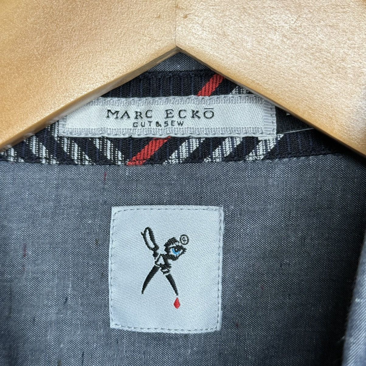 Marc Ecko Marc Ecko Cut & Sew Men’s Button-Up Shirt Plaid Trim Casual Size US L / EU 52-54 / 3 - 9 Thumbnail