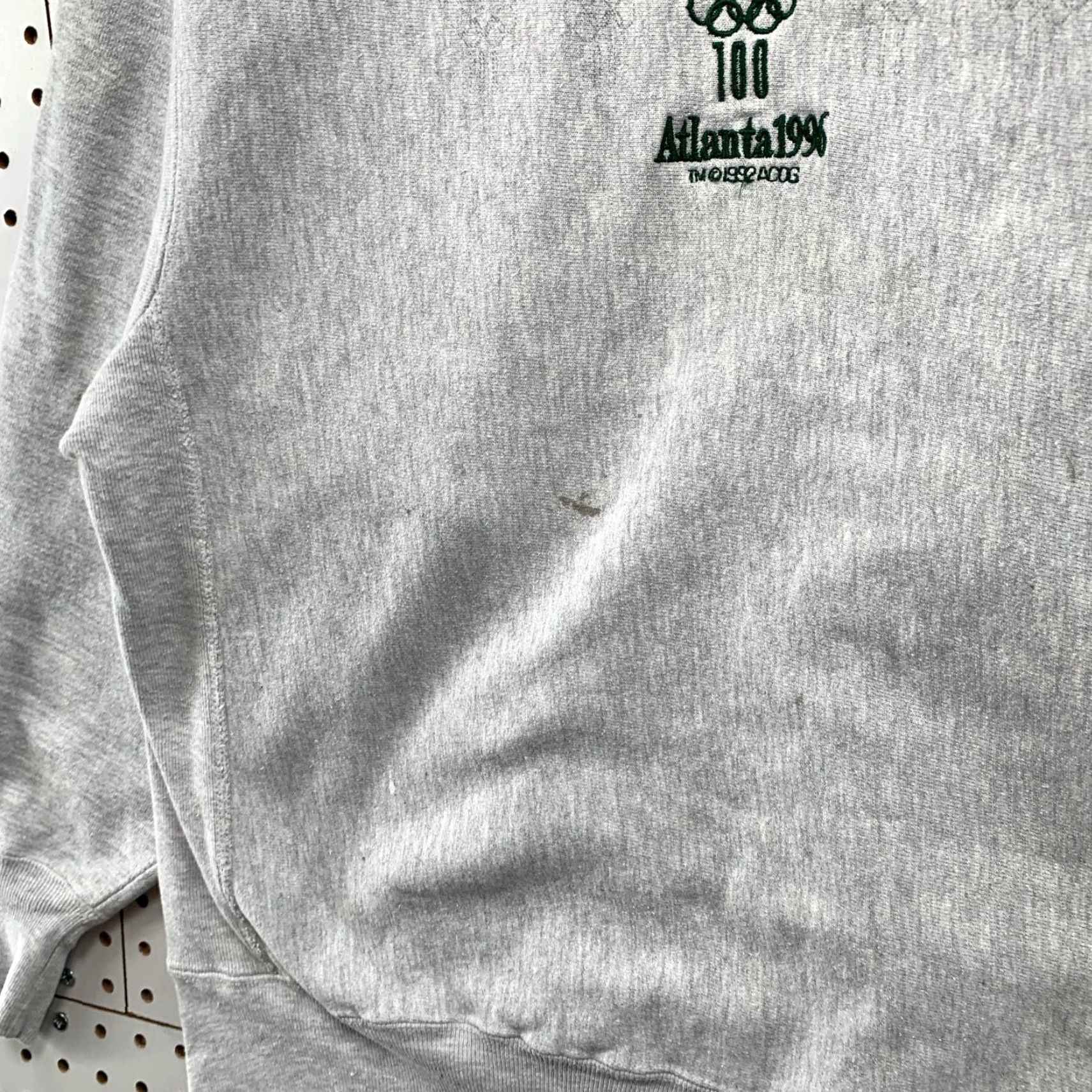 Champion VINTAGE Champion Reverse Weave Sweatshirt Mens XL Gray 90s Atalanta Olympics Reversible Fleece Pullover Sports Theme Size US XL / EU 56 / 4 - 6 Thumbnail