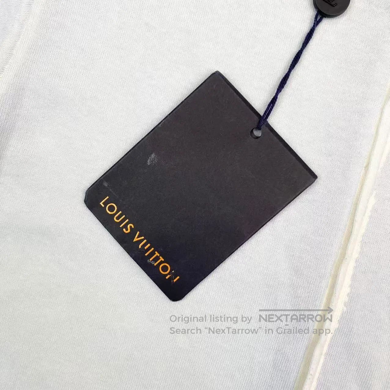 Louis Vuitton Louis Vuitton 23SS blue chain logo print short sleeves| Size XS / US 0-2 / IT 36-38 - 6 Thumbnail