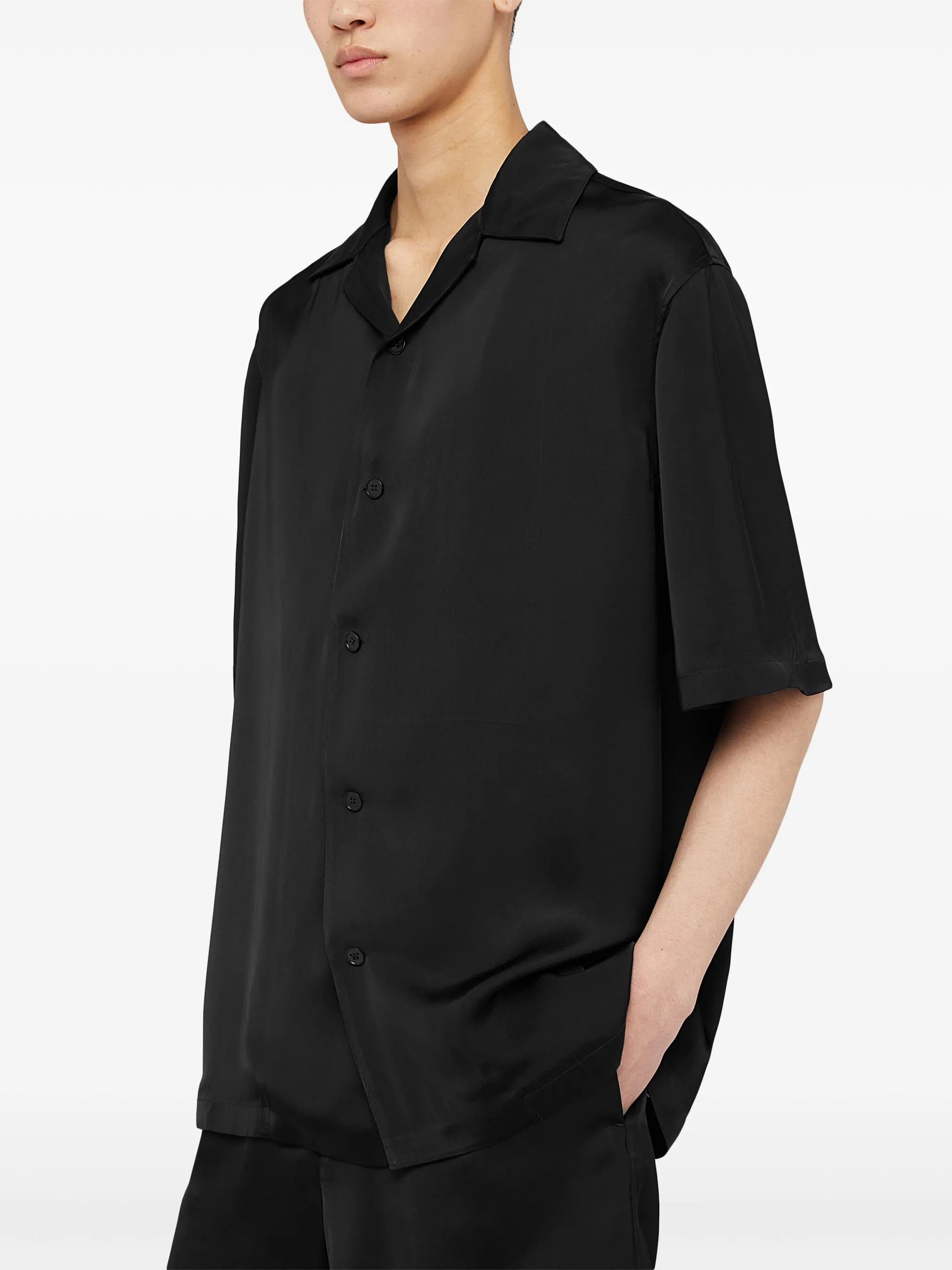Jil Sander o1w1db11025 Cotton Poplin Shirt in Black Size US XL / EU 56 / 4 - 3 Thumbnail