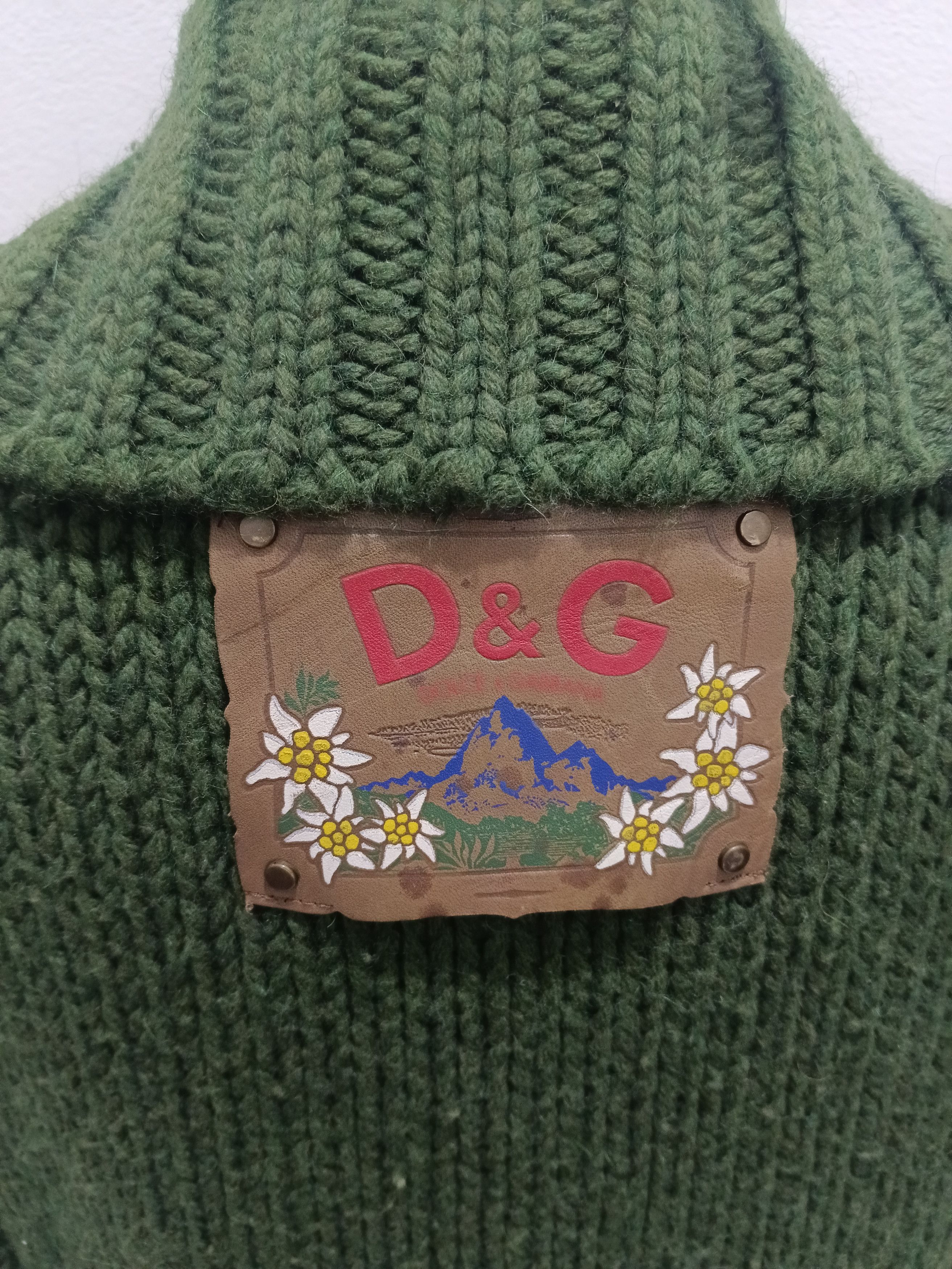 Dolce & Gabbana AW2002 DOLCE & GABBANA CABLE KNIT FLORAL MOTIF(34-48) Size L / US 10 / IT 46 - 5 Thumbnail