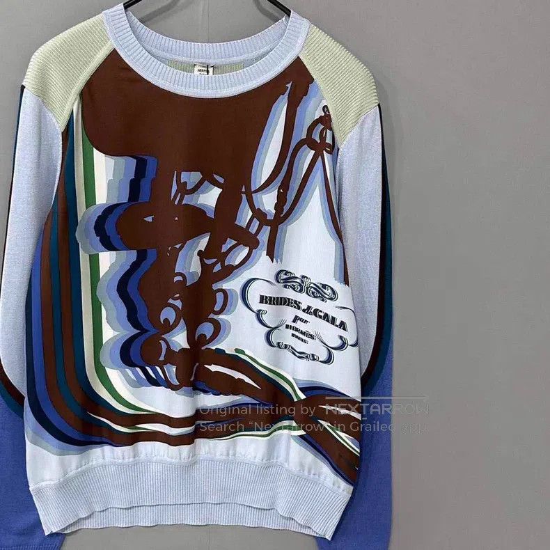 Hermes Hermes Graffiti Buckle Real Silk Knit Top Size XS / US 0-2 / IT 36-38 - 2 Thumbnail