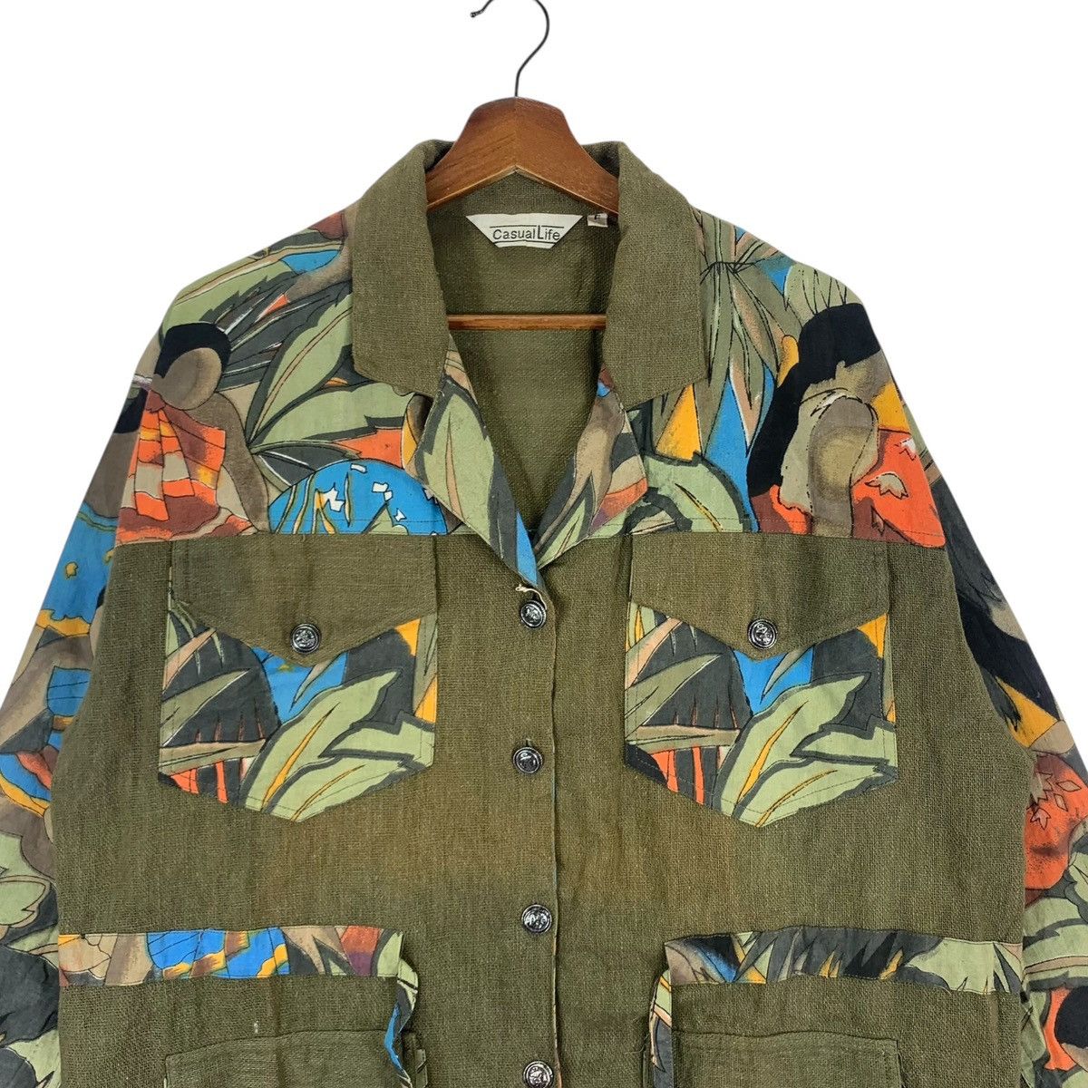 Japanese Brand × Vintage Vintage Japanese Brand Casual Life Printed Button Jacket Size US M / EU 48-50 / 2 - 2 Thumbnail