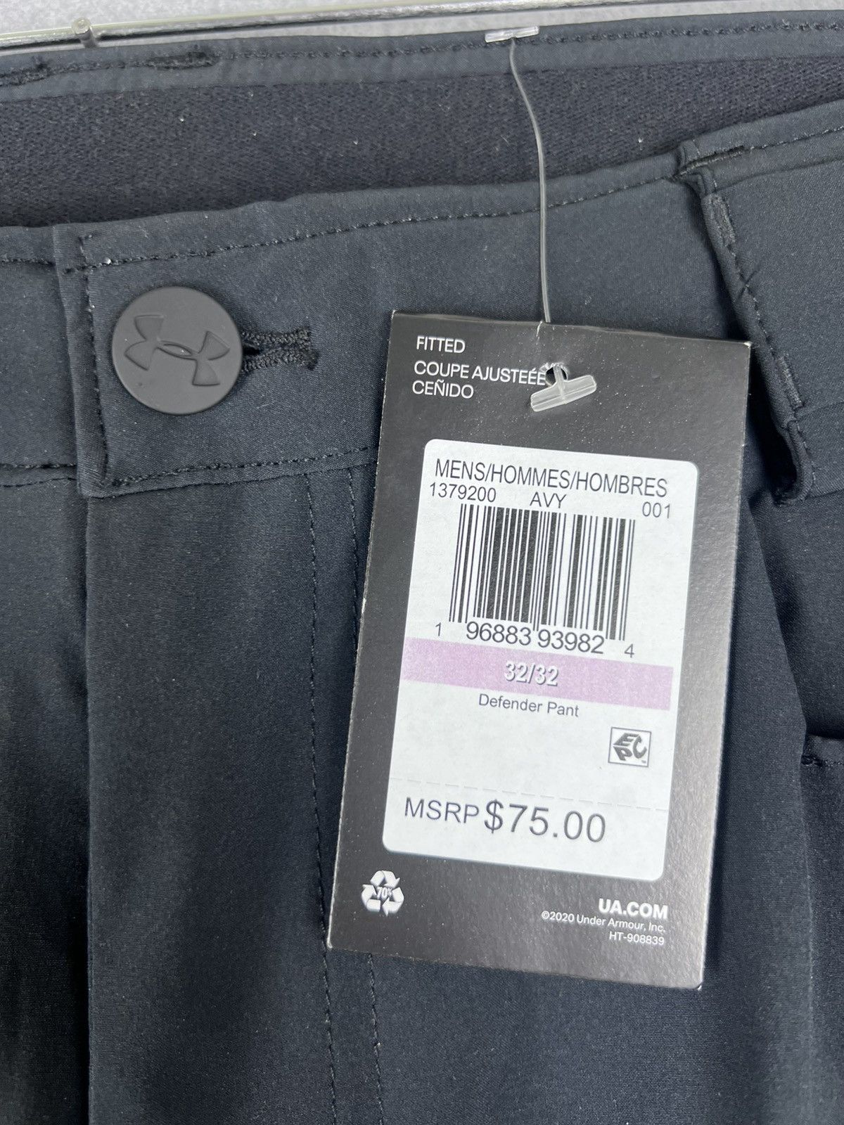 Under Armour NWT 32x32 MENS UNDER ARMOUR DEFENDER PANTS 1379200 BLACK 32 Size US 32 / EU 48 - 3 Thumbnail
