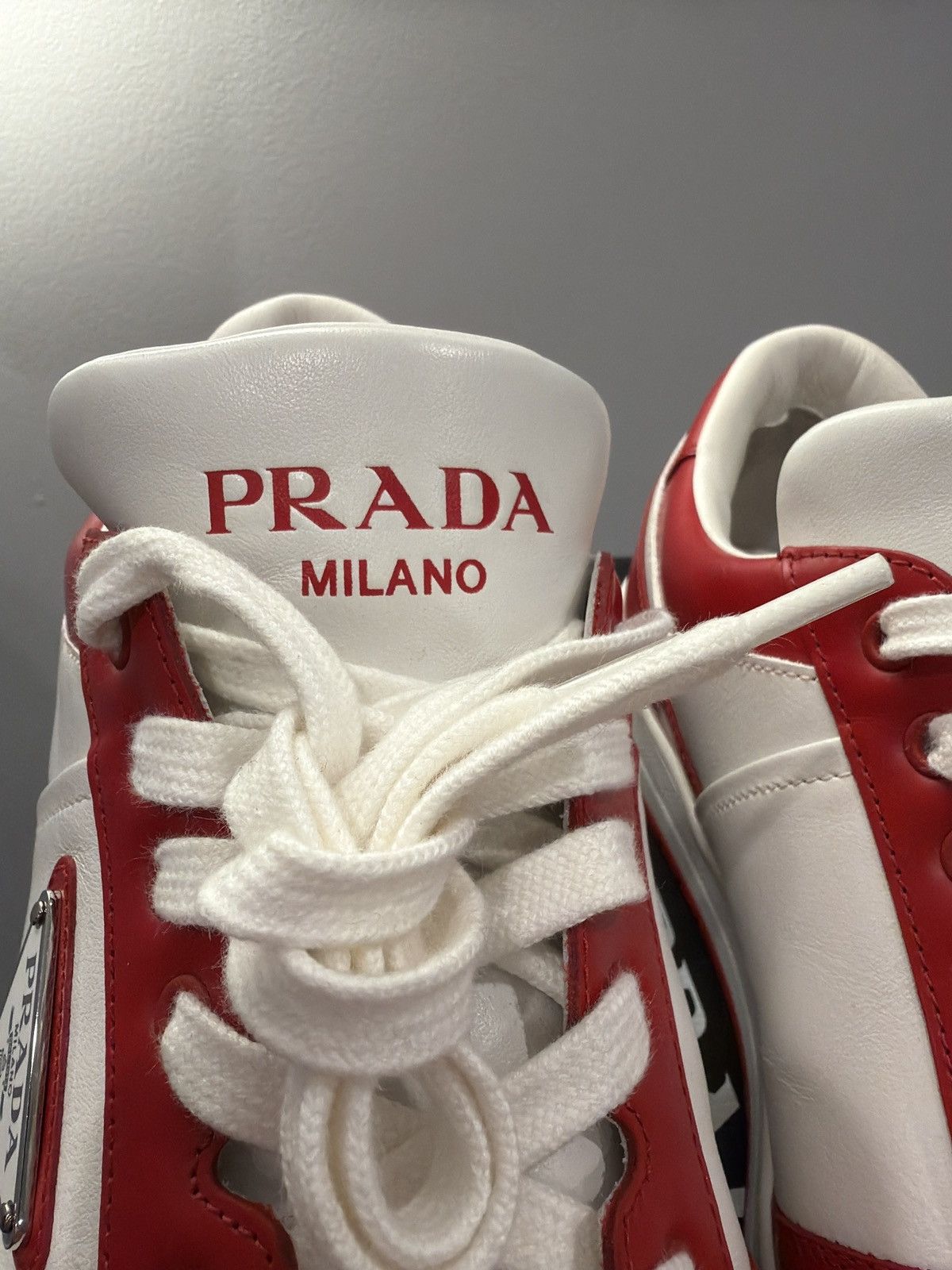 Prada Prada Downtown Red/White Size 9 -Excellent Condition Size US 9 / EU 42 - 8 Thumbnail