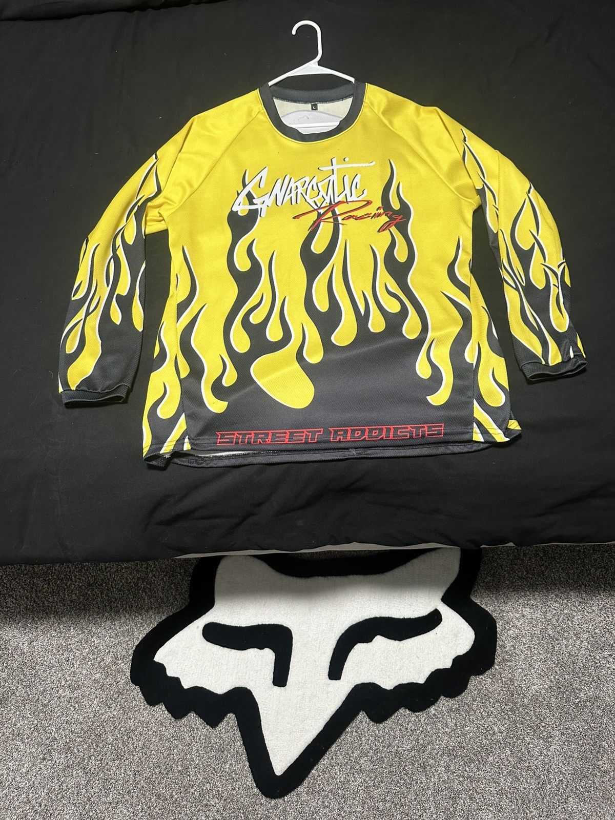 Gnarcotic Gnarcotic Yellow x Black Flames dirtbike jersey Size US L / EU 52-54 / 3 - 1 Thumbnail