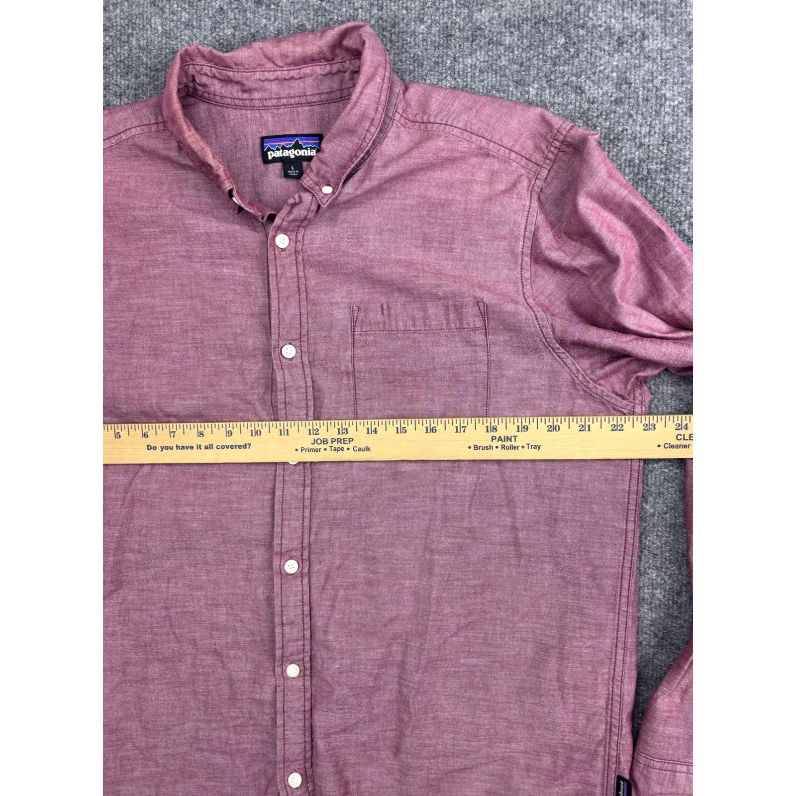 Patagonia Patagonia Shirt Mens Large Pink Chambray Long Sleeve Button-Front Casual Outdoor Size US L / EU 52-54 / 3 - 5 Thumbnail