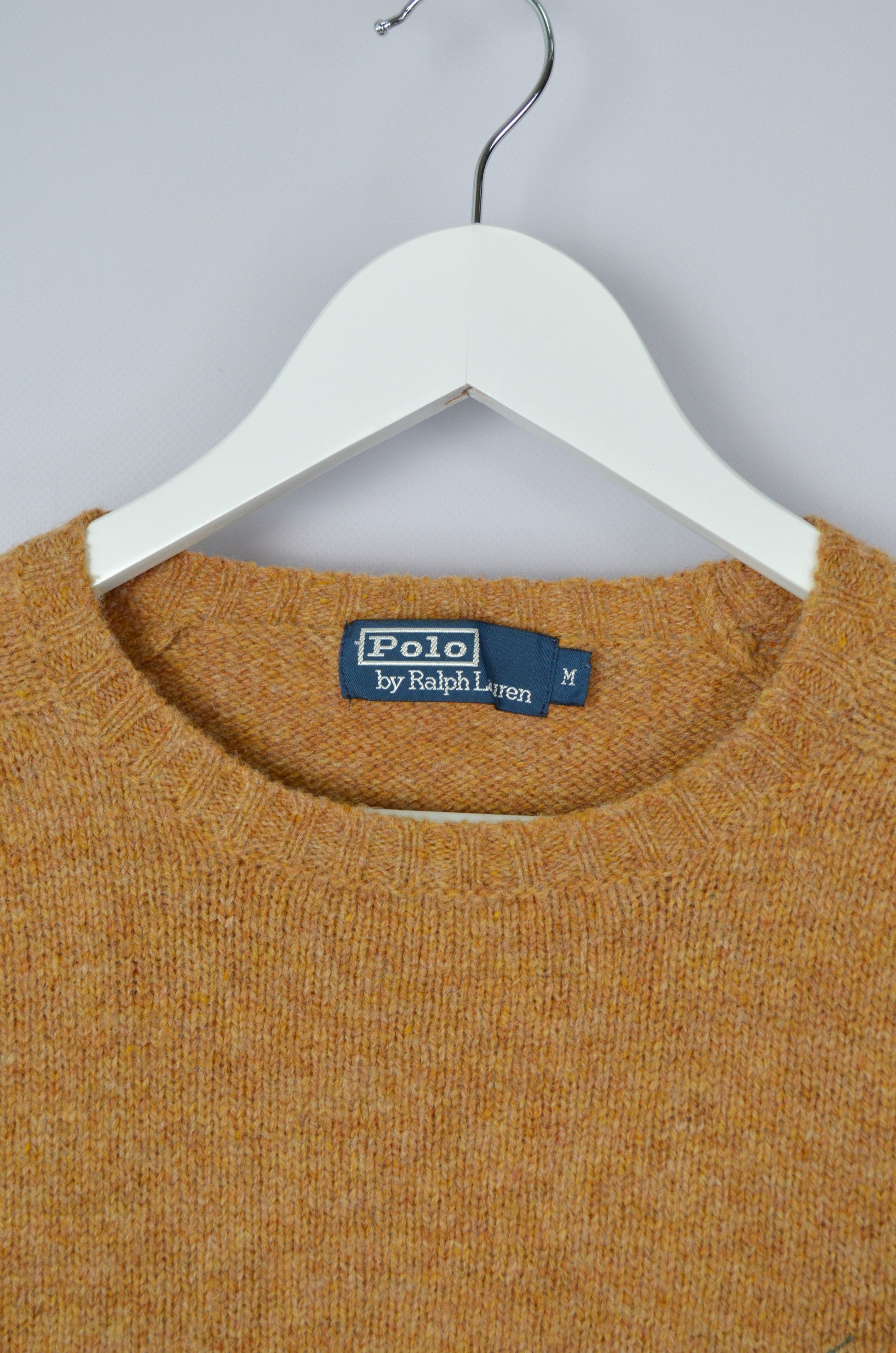 Polo Ralph Lauren × Vintage Vintage Polo Ralph Lauren Knit Camel Wool Sweater M 90s Size US M / EU 48-50 / 2 - 3 Thumbnail