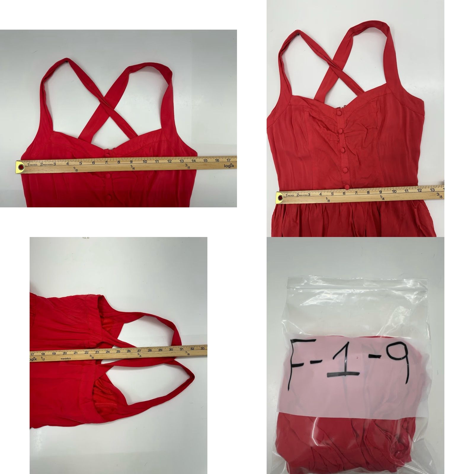 Forever 21 Forever 21 Womens Dress Size Medium Red Sleeveless Sun Dress Cross Back Straps Size M / US 6-8 / IT 42-44 - 8 Thumbnail