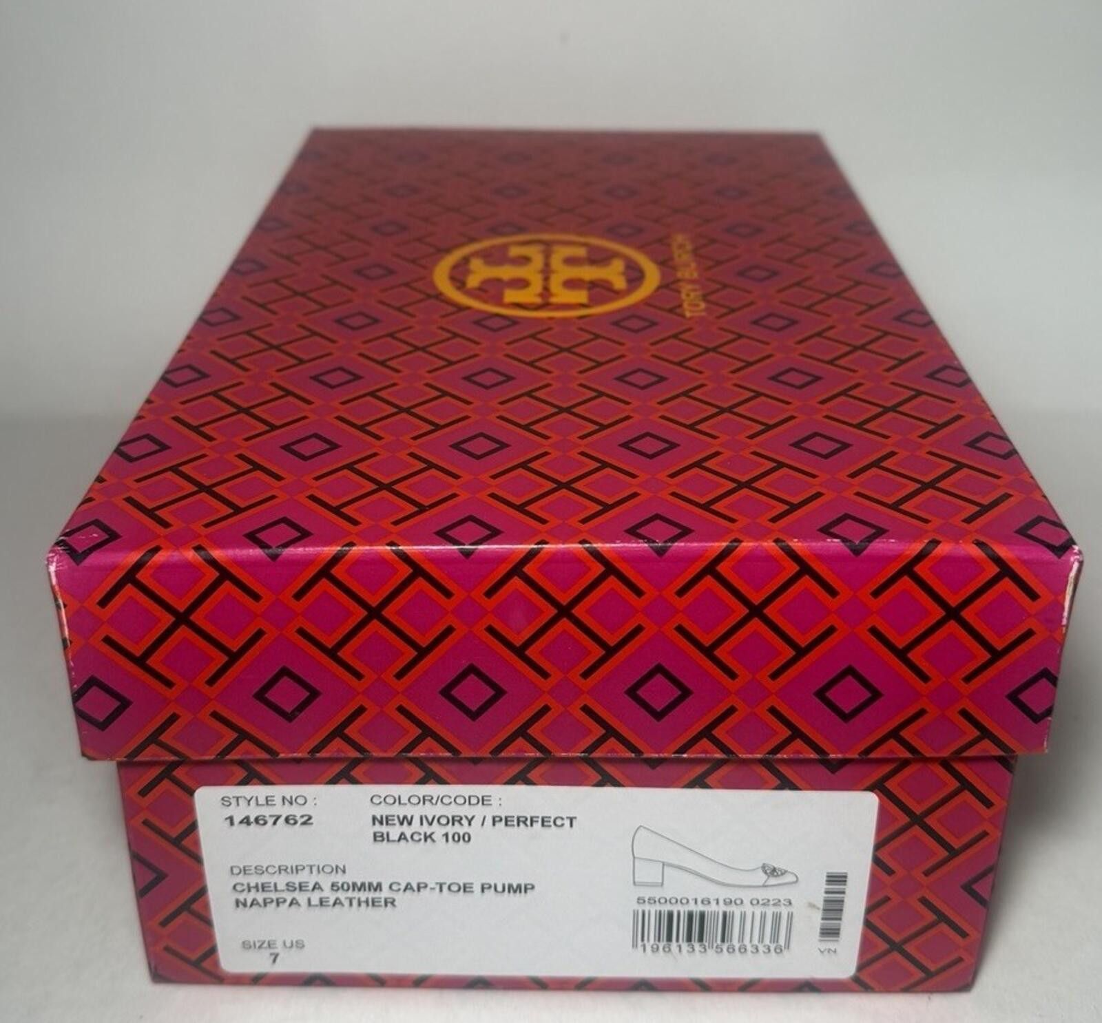 Other TORY BURCH Chelsea 50mm Cap-Toe Pump Nappa Leather Size US 7 / IT 37 - 9 Thumbnail