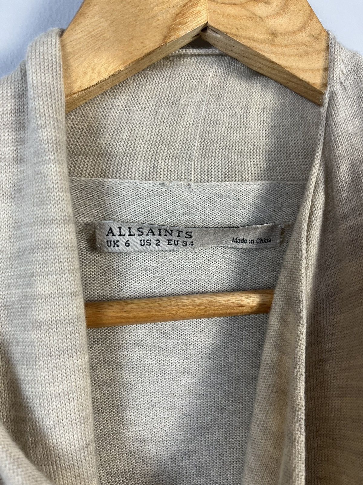 Allsaints Allsaints Drina Merino Wool Avant Garde Y2K Cardigan Jumper Size XS / US 0-2 / IT 36-38 - 8 Thumbnail