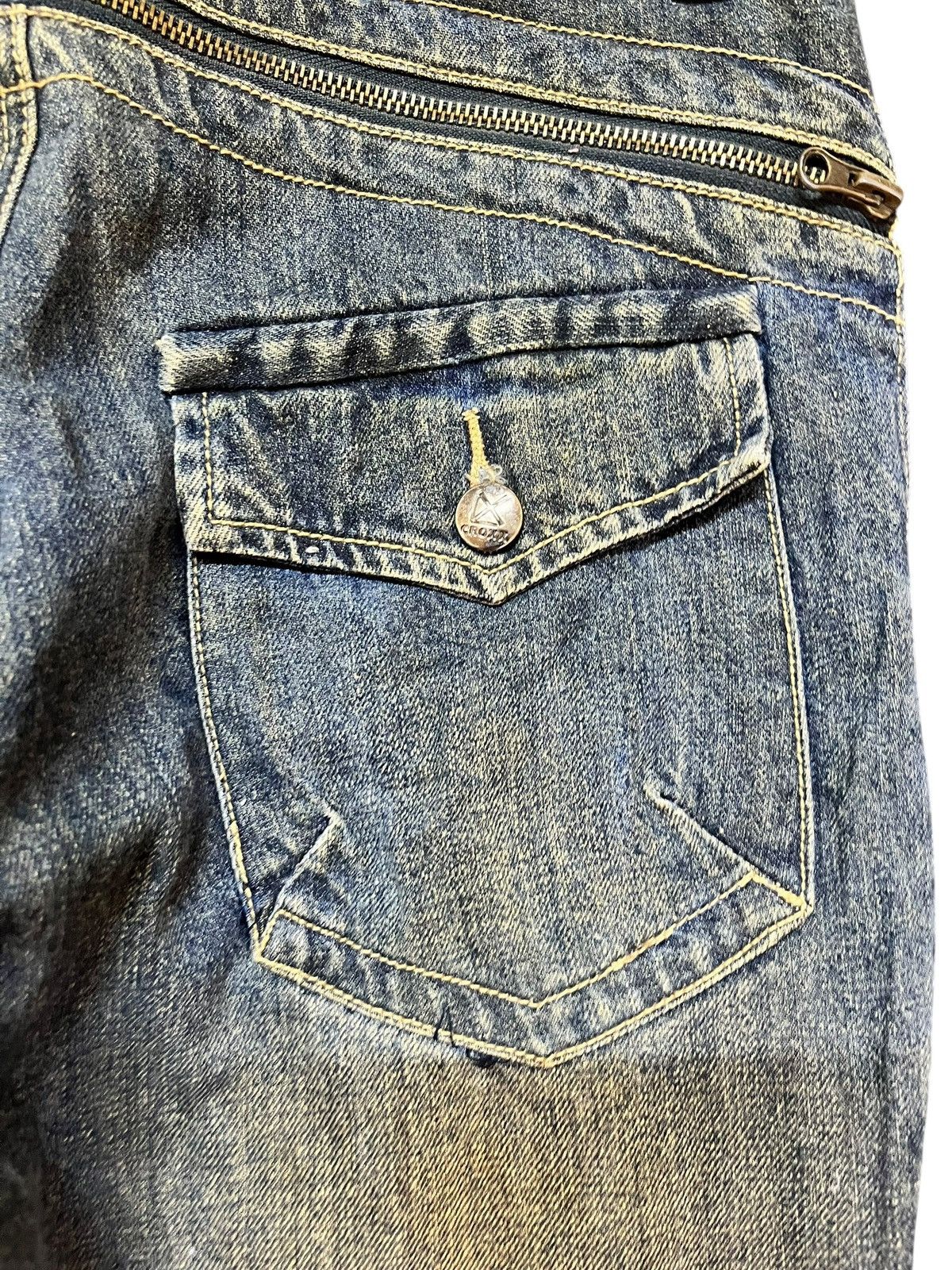 St. Croix Vintage XCroxx Mudwash Zipper Avant Garde Style Denim Size US 29 - 10 Thumbnail