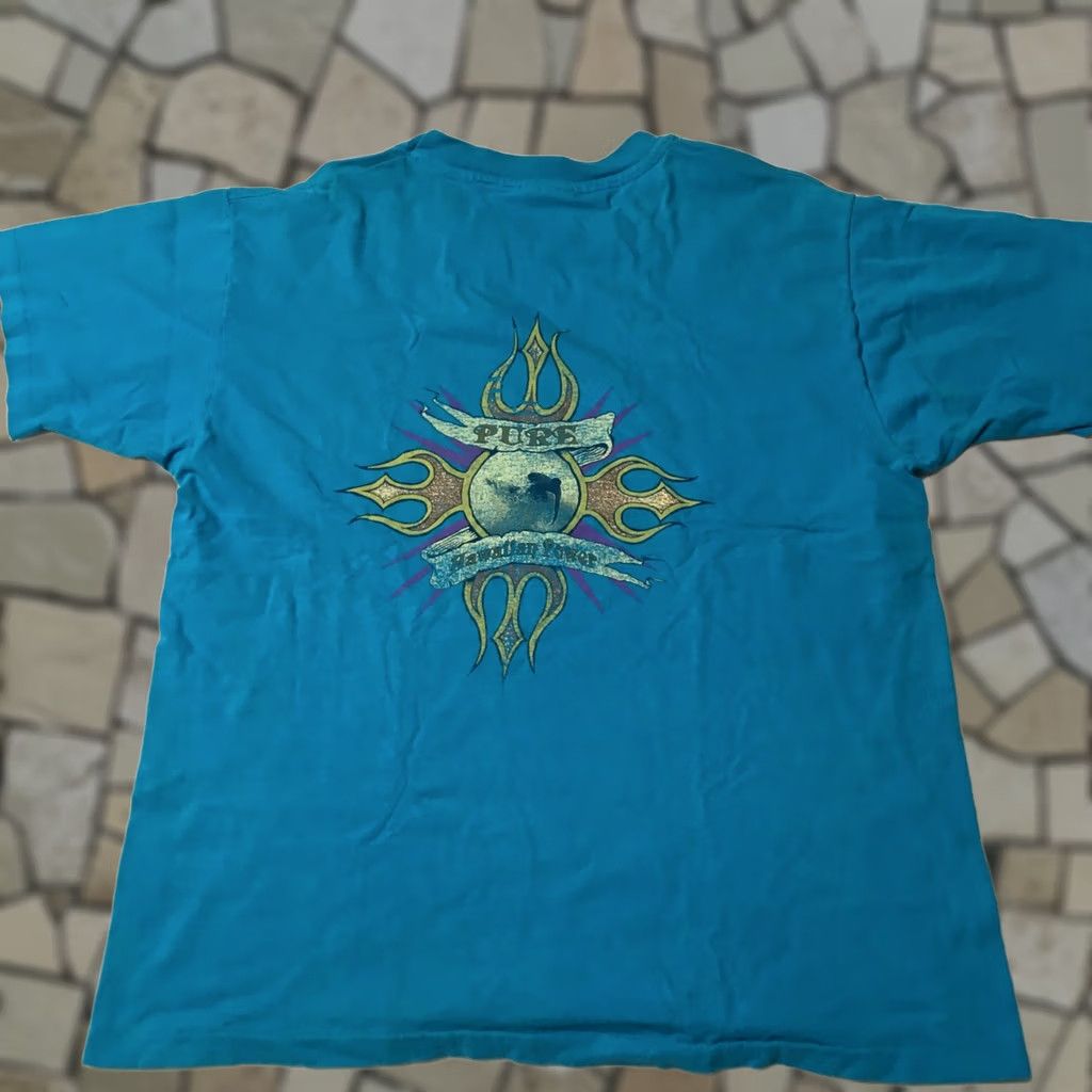 Hanes VINTAGE Hanes T-Shirt Hawaiian 1990s Teal Crew Neck Short Sleeve L Men’s Size US L / EU 52-54 / 3 - 1 Thumbnail