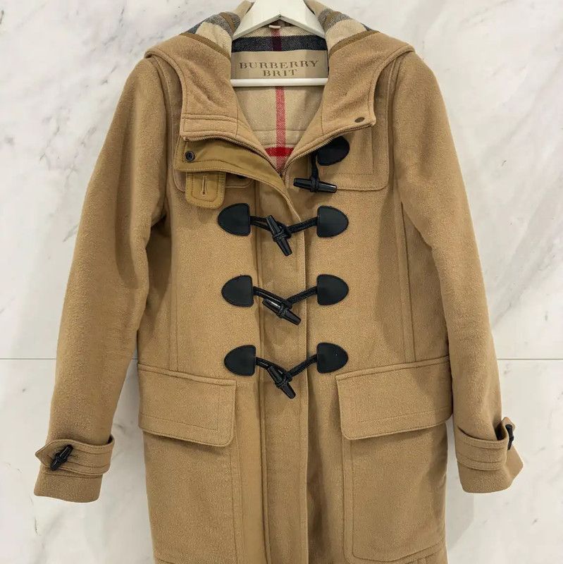 Burberry Burberry Camel Long Hooded Coat for Women Size S / US 4 / IT 40 - 1 Thumbnail
