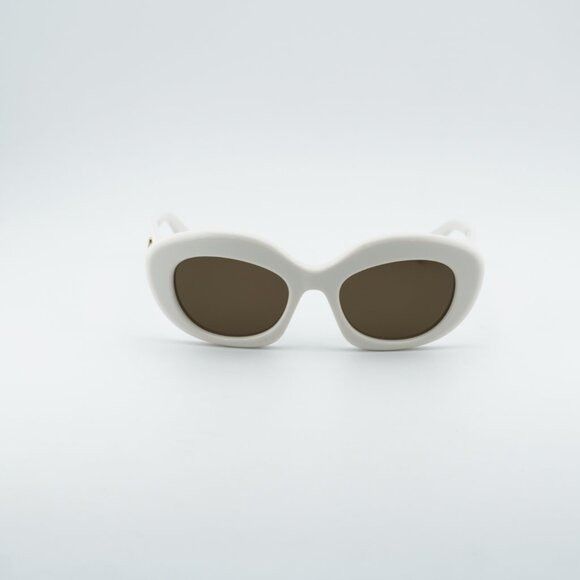 Loewe Loewe LW40153I 25E Sunglasses Ivory Cat Eye Frame, Brown Size ONE SIZE - 3 Thumbnail