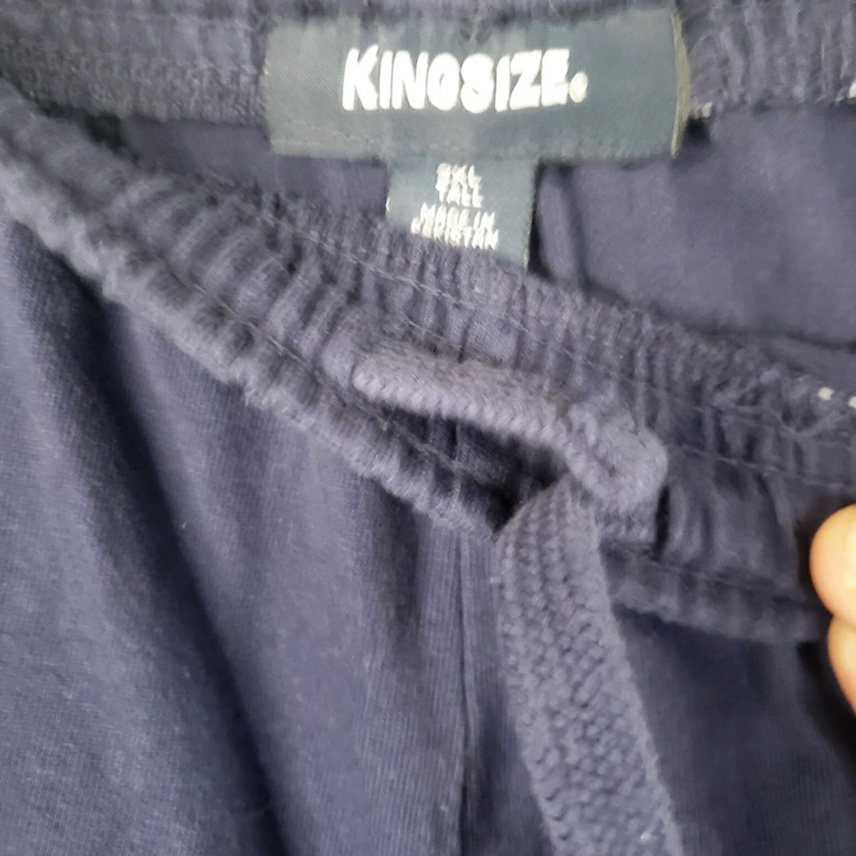 Vintage VINTAGE King Size 3XLT Big & Tall Men's Shorts Blue Drawstring Pocketed 13" Inseam Cotton Polyester Size US 39 - 6 Thumbnail
