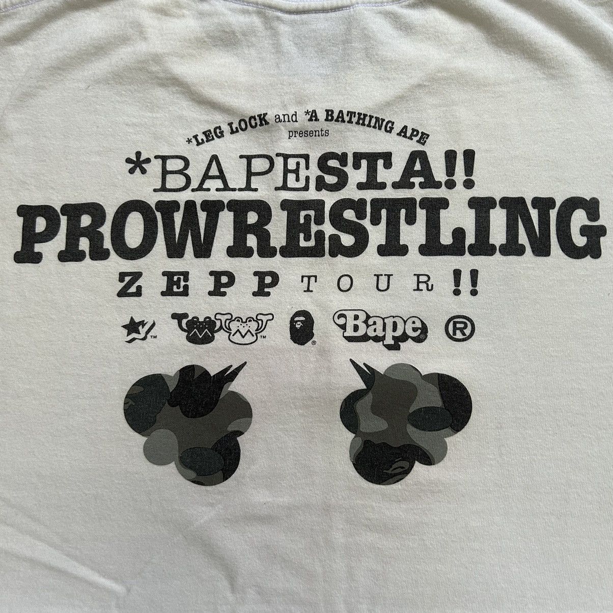 Bape Bapesta Pro Wrestling Zepp Tour Tee Size US M / EU 48-50 / 2 - 5 Thumbnail