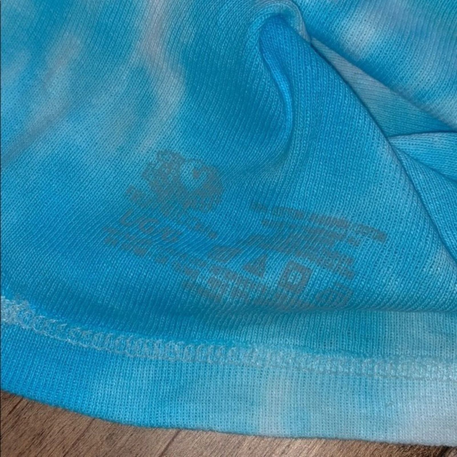 Fruit Of The Loom Blue and Pink Heart Tie-Dye Tank Top Cami | Sz YL Size L / US 10 / IT 46 - 4 Thumbnail