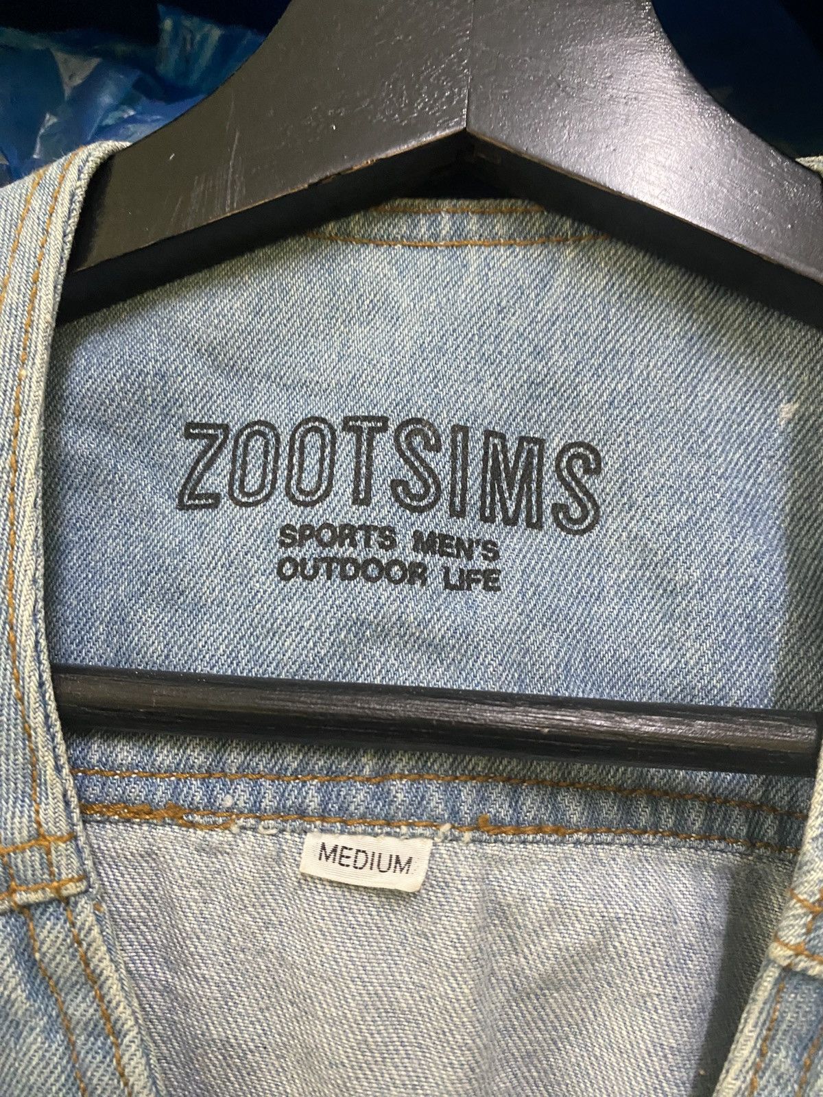 Vintage Vintage Zootsims Outdoor Sport Denim Utility Vest Light Blue Size US M / EU 48-50 / 2 - 8 Thumbnail
