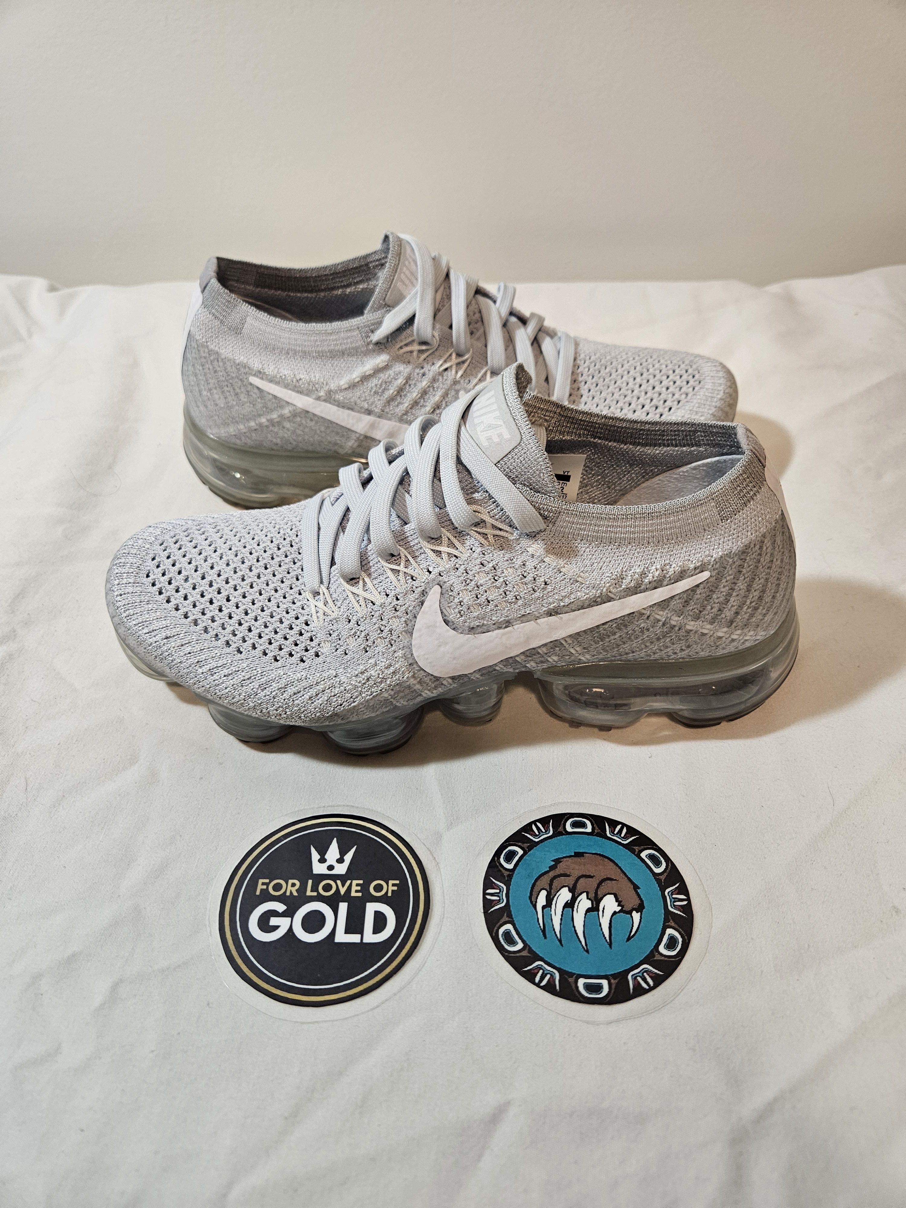 Nike 2017 Nike Air VaporMax Pure Platinum shoes Size US 5 / IT 35 - 1 Thumbnail