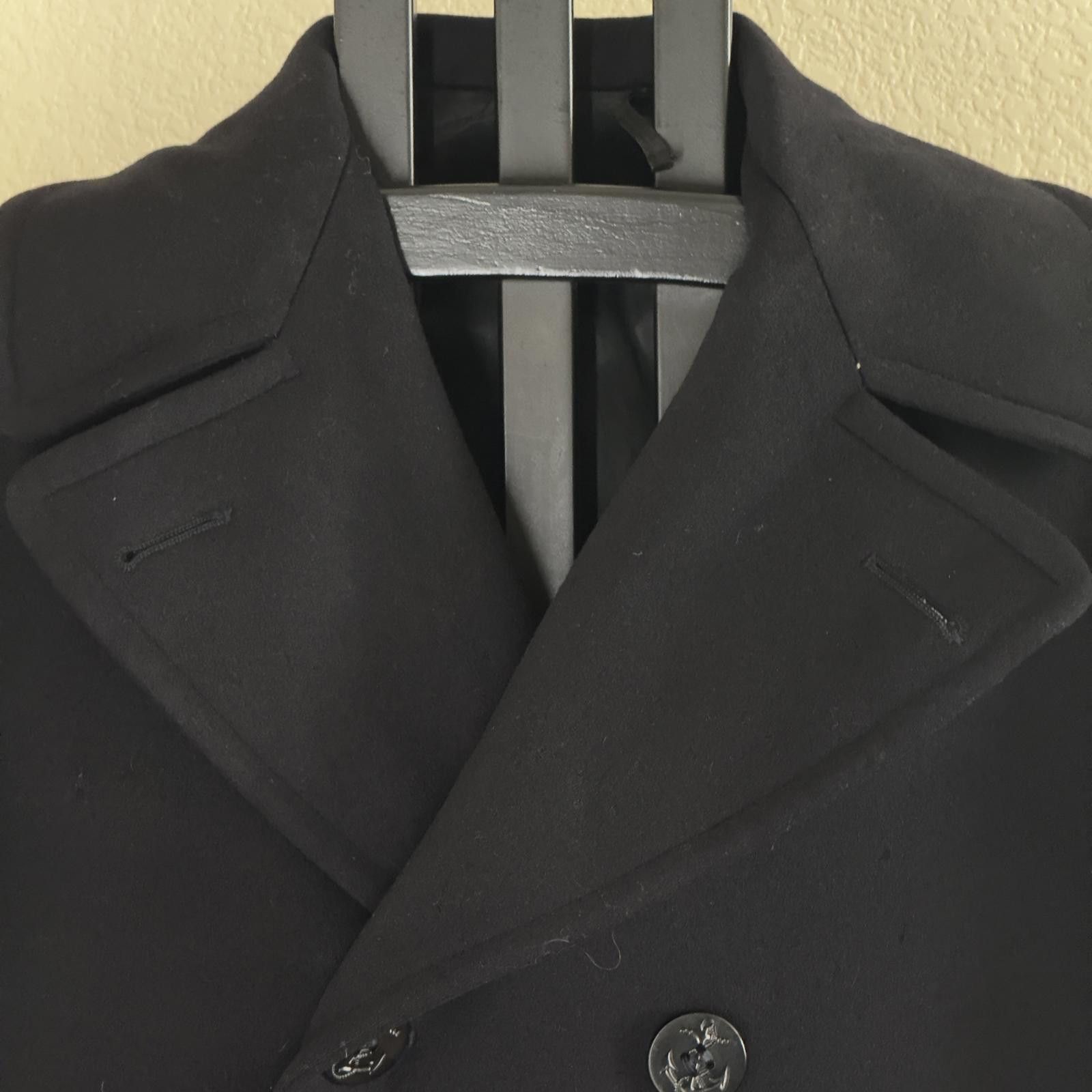 Other Authentic 1960s US Navy Kersey Wool Peacoat Dark Blue 34R Size US M / EU 48-50 / 2 - 2 Thumbnail
