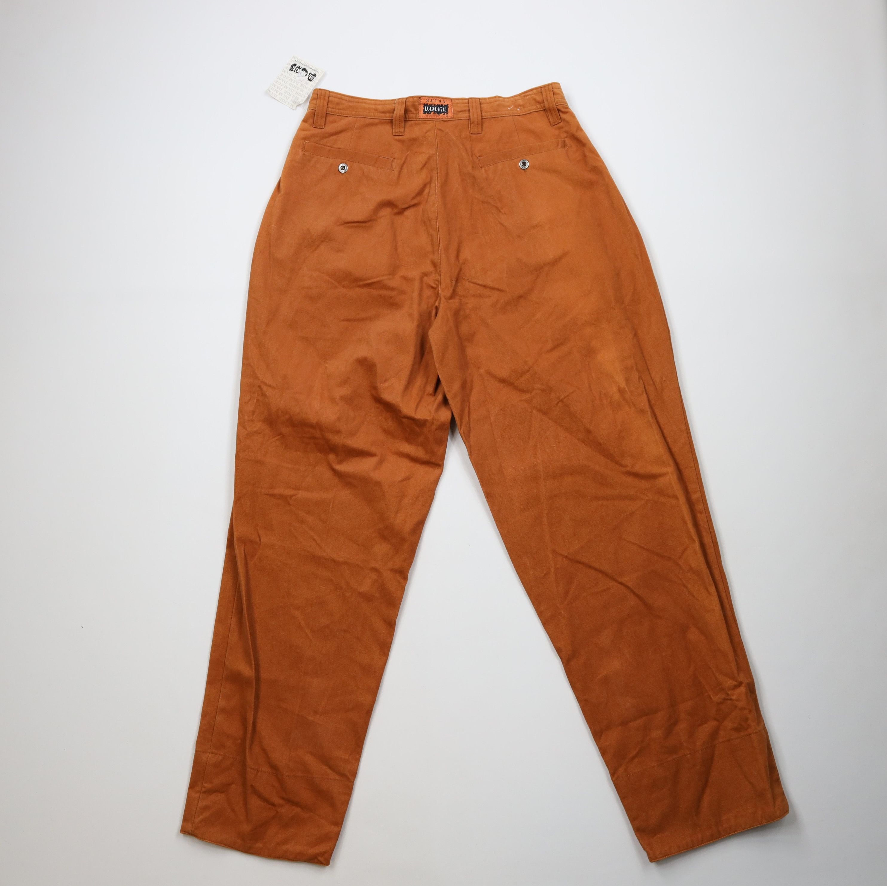 Vintage Deadstock Vintage 90s Streetwear Cuff Tapered Pants Orange Size US 34 / EU 50 - 10 Thumbnail