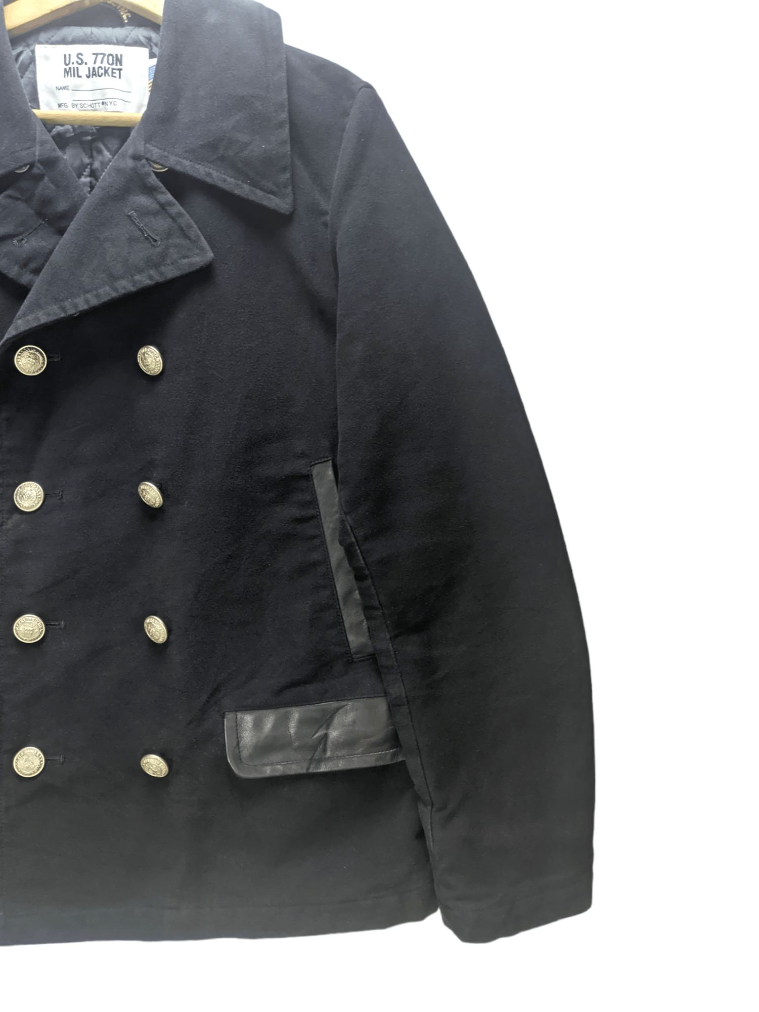 Schott Steals🔥Schott U.S. 770N Mil Jacket Peacoat Wool Size US M / EU 48-50 / 2 - 8 Thumbnail