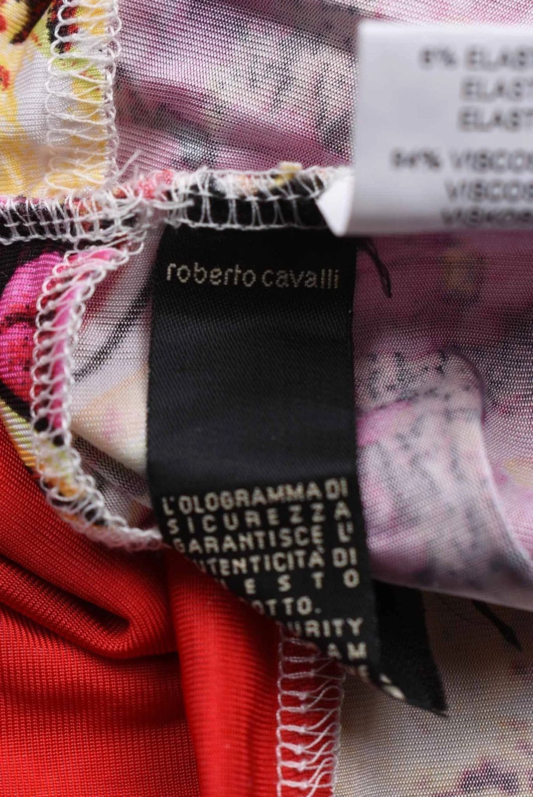 Roberto Cavalli Women's Roberto Cavalli Vintage Floral Abstract Midi Dress Size M / US 6-8 / IT 42-44 - 5 Thumbnail