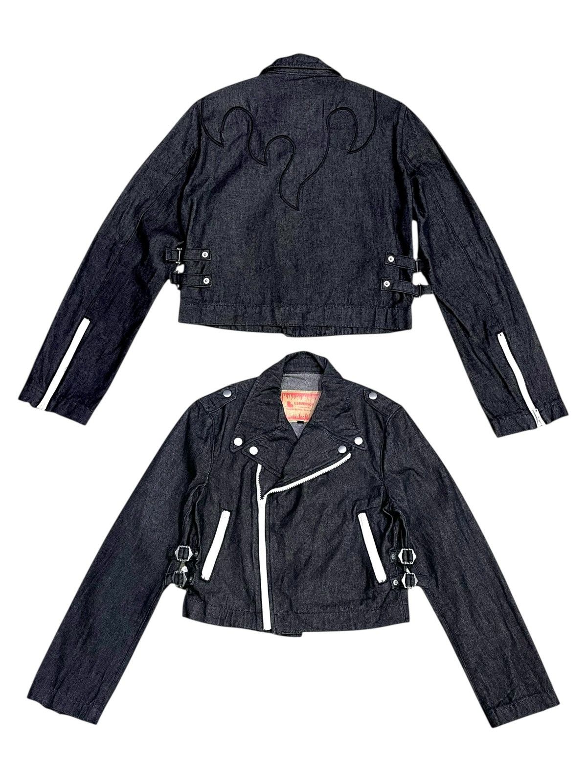 Lyrical Lemonade 🔥Lemoned Limited Edition 49/200 Cropped Punk Biker Jacket Size XS / US 0-2 / IT 36-38 - 1 Thumbnail