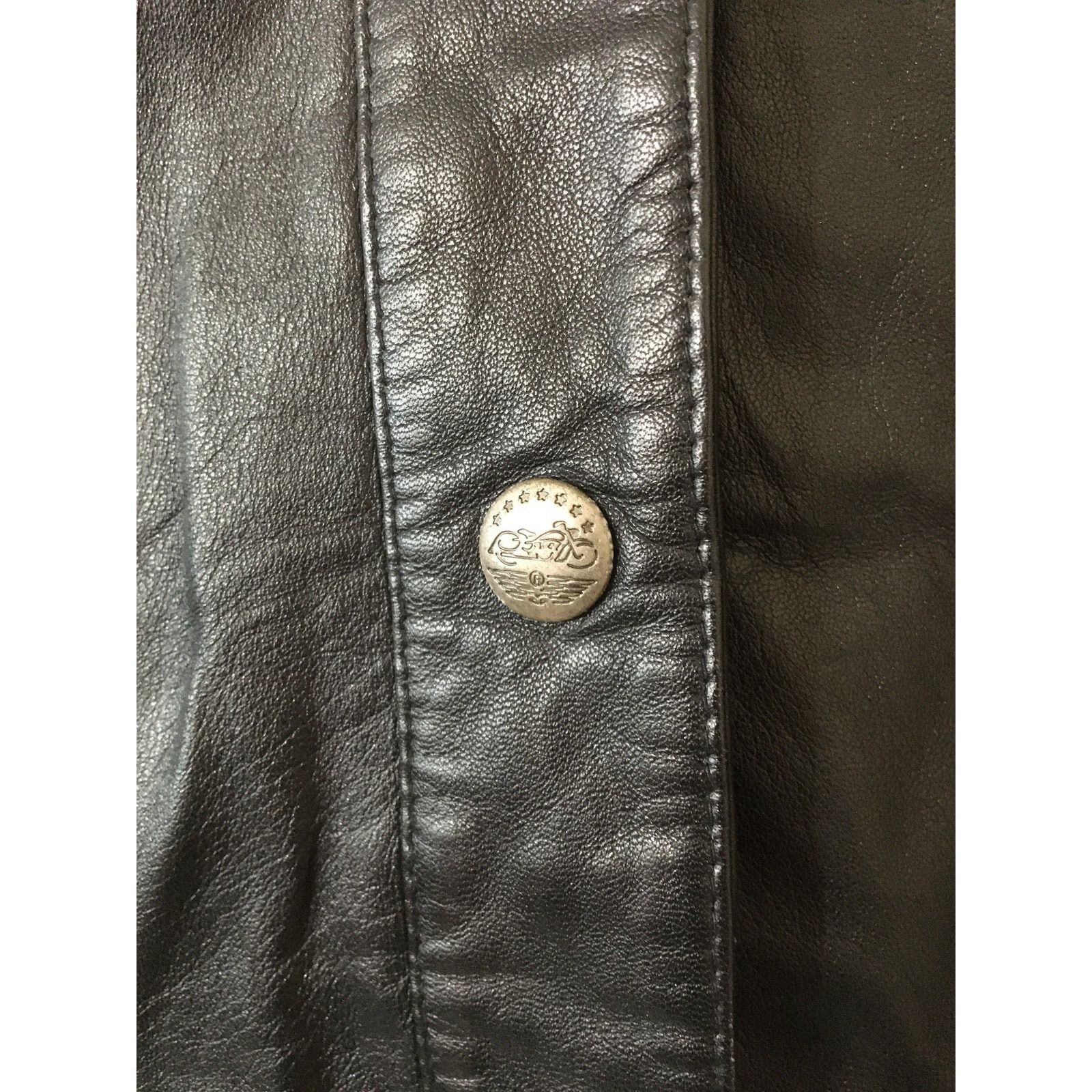 Other Easy Rider Large Soft Supple Black Leather Motorcycle Jacket Size L / US 10 / IT 46 - 6 Thumbnail