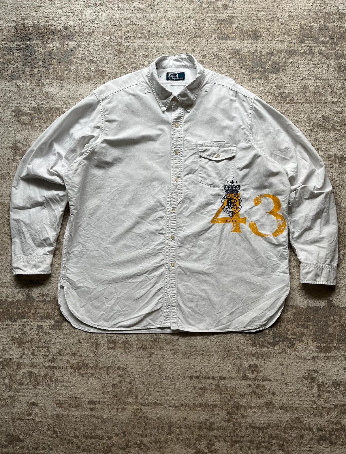 Ralph Lauren Polo Ralph Lauren Sz XXL / 38 Shirt #43 White 2000s Size US XXL / EU 58 / 5 - 1 Thumbnail