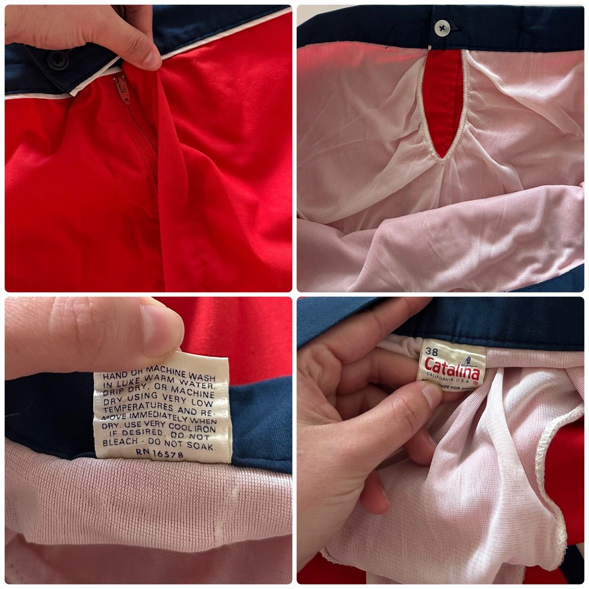 Catalina 60’s Vintage Catalina Men's 38 Red Swim Shorts Size US 38 / EU 54 - 6 Thumbnail