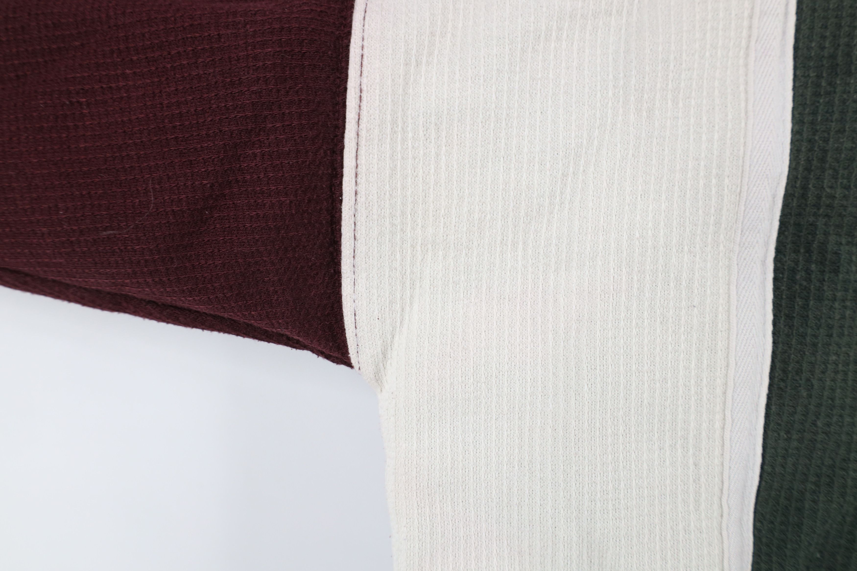 Vintage Vintage 90s Streetwear Thermal Knit Full Zip Polo Shirt Size L / US 10 / IT 46 - 4 Thumbnail