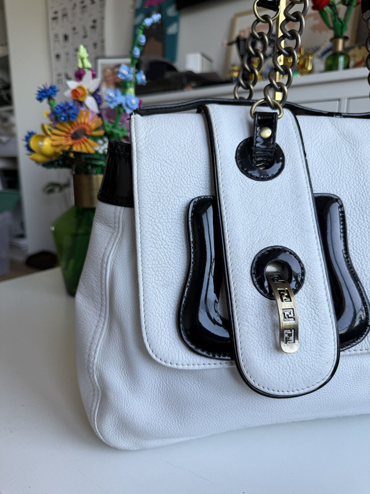 Designer × Fendi Vintage Fendi BB leather shoulder keepall bag designer luxury Size ONE SIZE - 6 Thumbnail