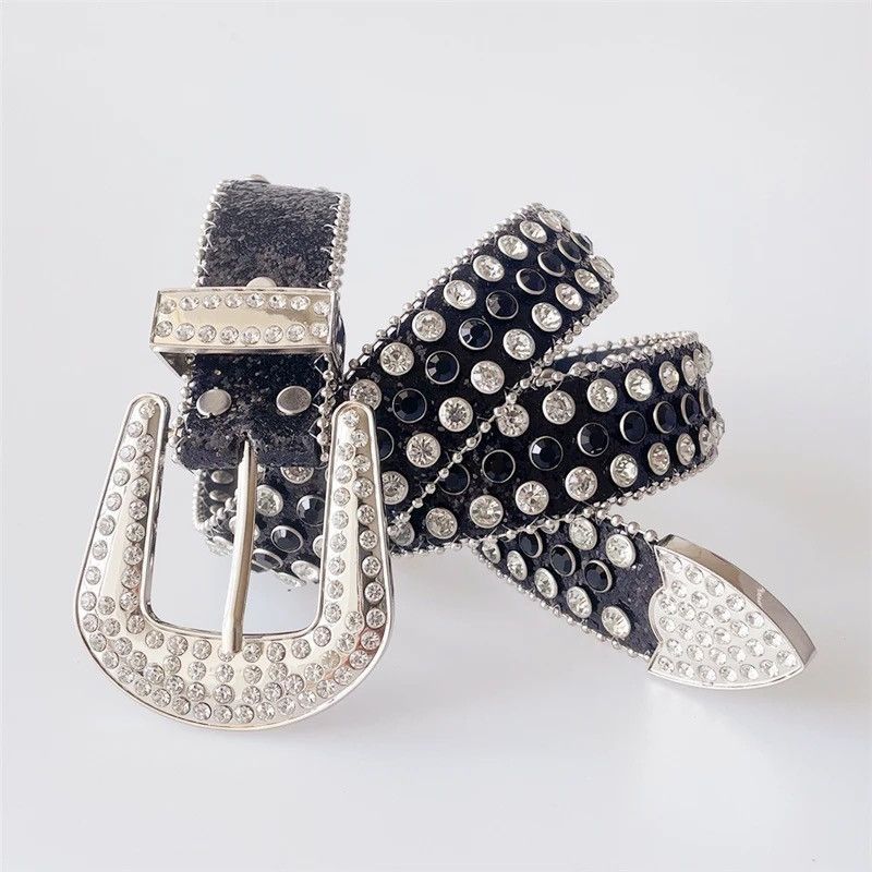 Other Luxury Rhinestones Belt Sparkle Studded Belts Size ONE SIZE - 4 Thumbnail