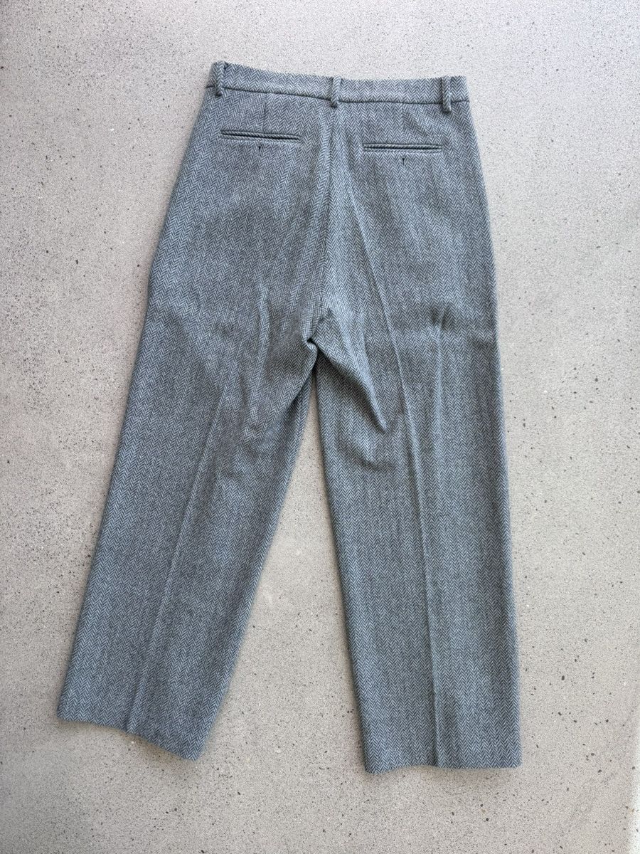 Other O.Files HERRINGBONE WOOL TROUSERS in green/grey Size US 32 / EU 48 - 3 Thumbnail