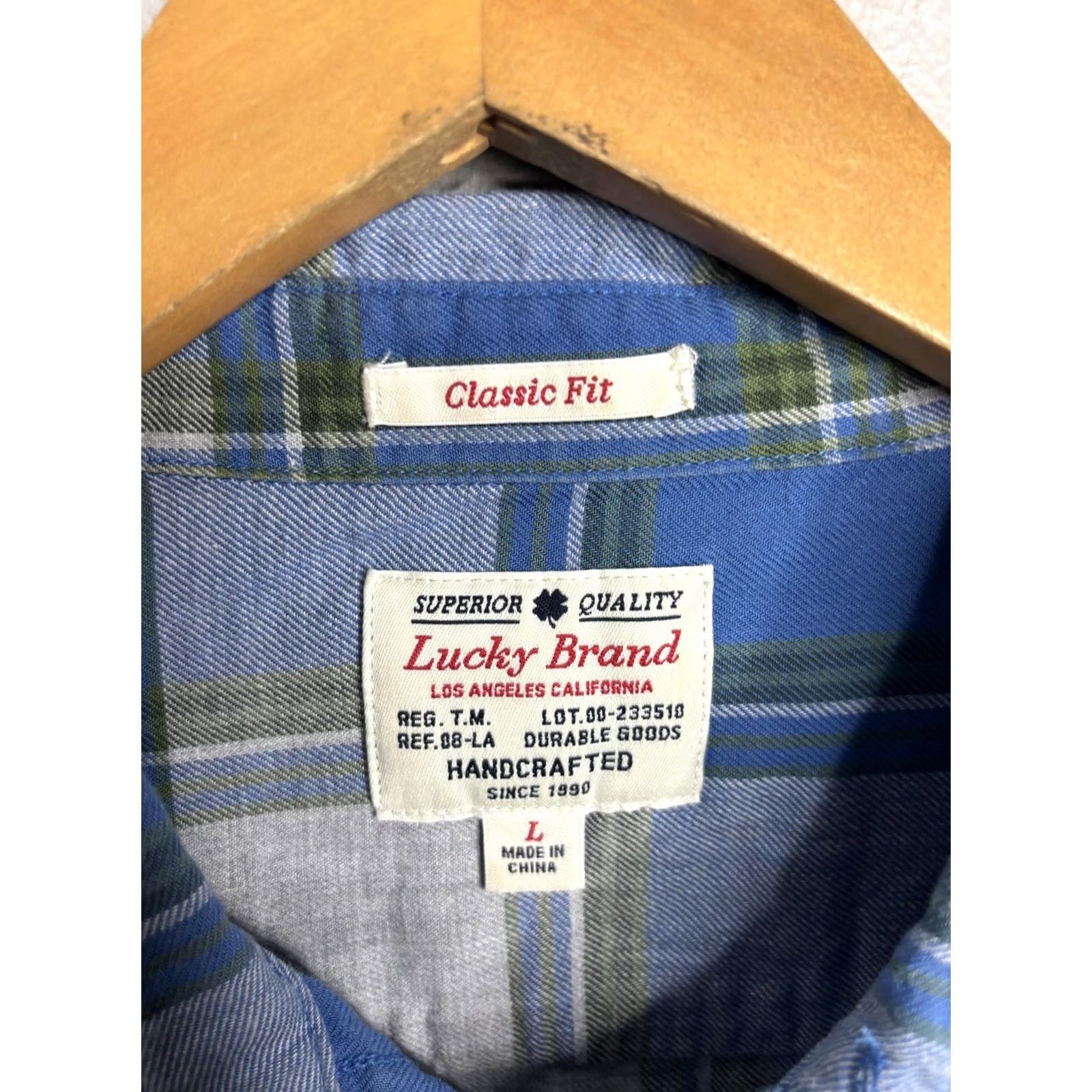 Lucky Brand Lucky Brand Shirt Mens Large Blue Plaid Classic Fit Button Front Casual Size US L / EU 52-54 / 3 - 3 Thumbnail