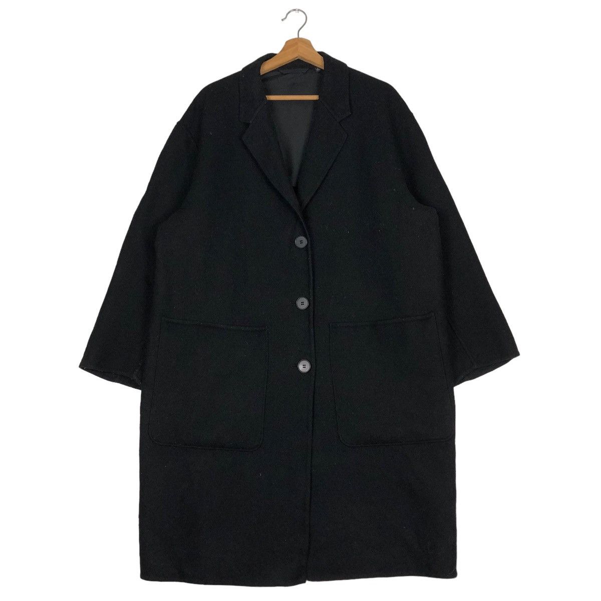 Japanese Brand 🔥Rich Black - Fly Coats Long Jacket Wool Uniqlo Undercover Size US L / EU 52-54 / 3 - 1 Thumbnail