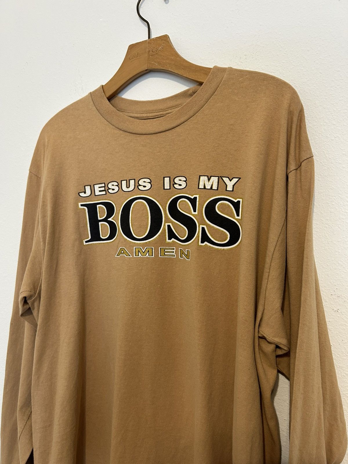 Vintage Vintage Jesus is my boss longsleeve Size US XL / EU 56 / 4 - 2 Thumbnail