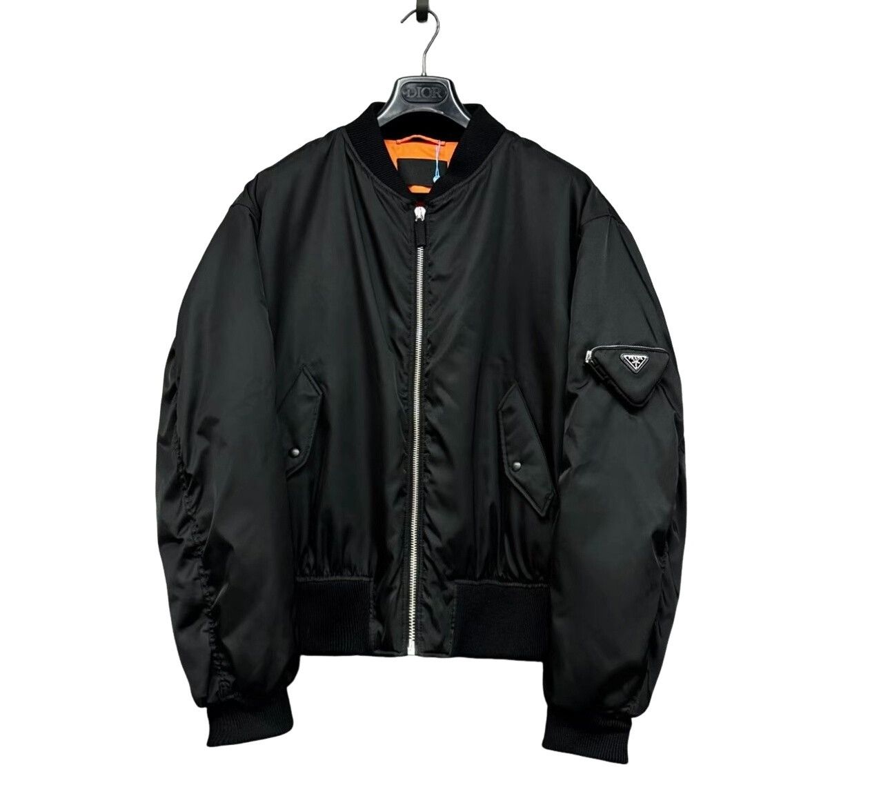 Prada Prada Re-Nylon Triangle Logo Bomber Jacket L Size US L / EU 52-54 / 3 - 1 Thumbnail