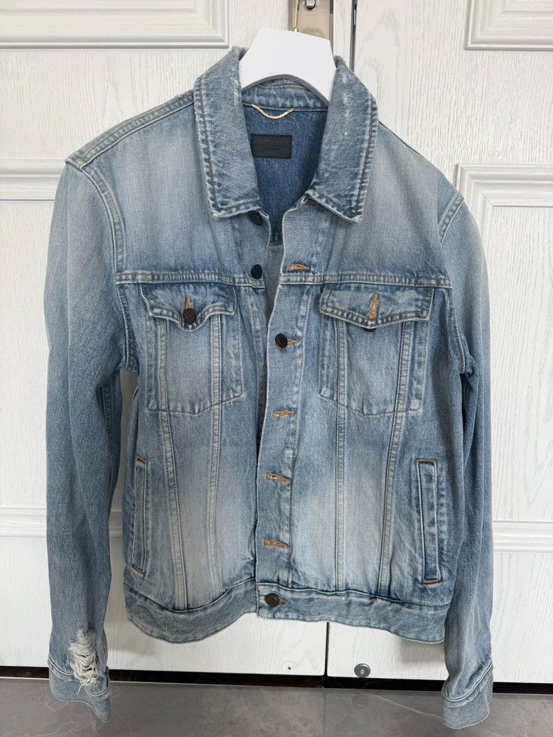 Saint Laurent Paris YSL Blue Denim Jacket Size US M / EU 48-50 / 2 - 1 Thumbnail