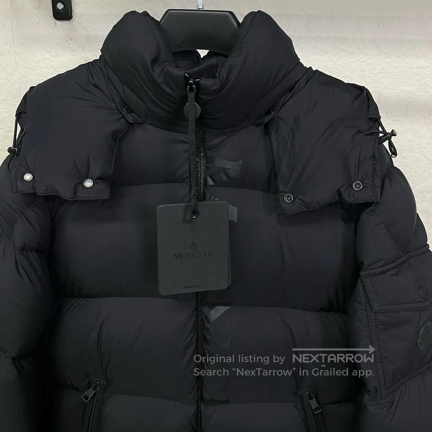 Moncler Moncler Black Sculpted Letter Down Jacket. Size US L / EU 52-54 / 3 - 3 Thumbnail
