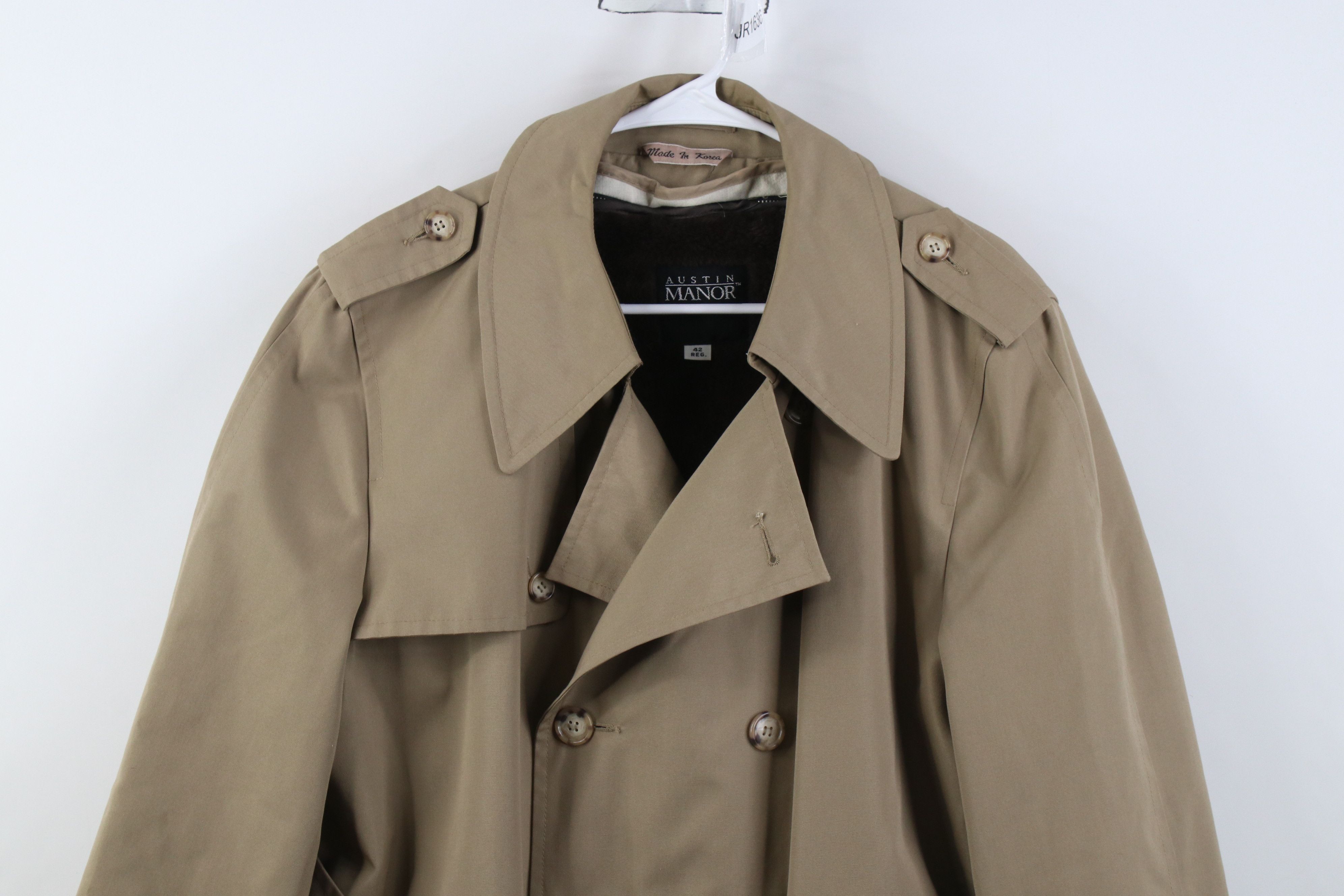Vintage Vintage 70s Streetwear Trench Coat Rain Jacket Beige Khaki Size US XXL / EU 58 / 5 - 2 Thumbnail