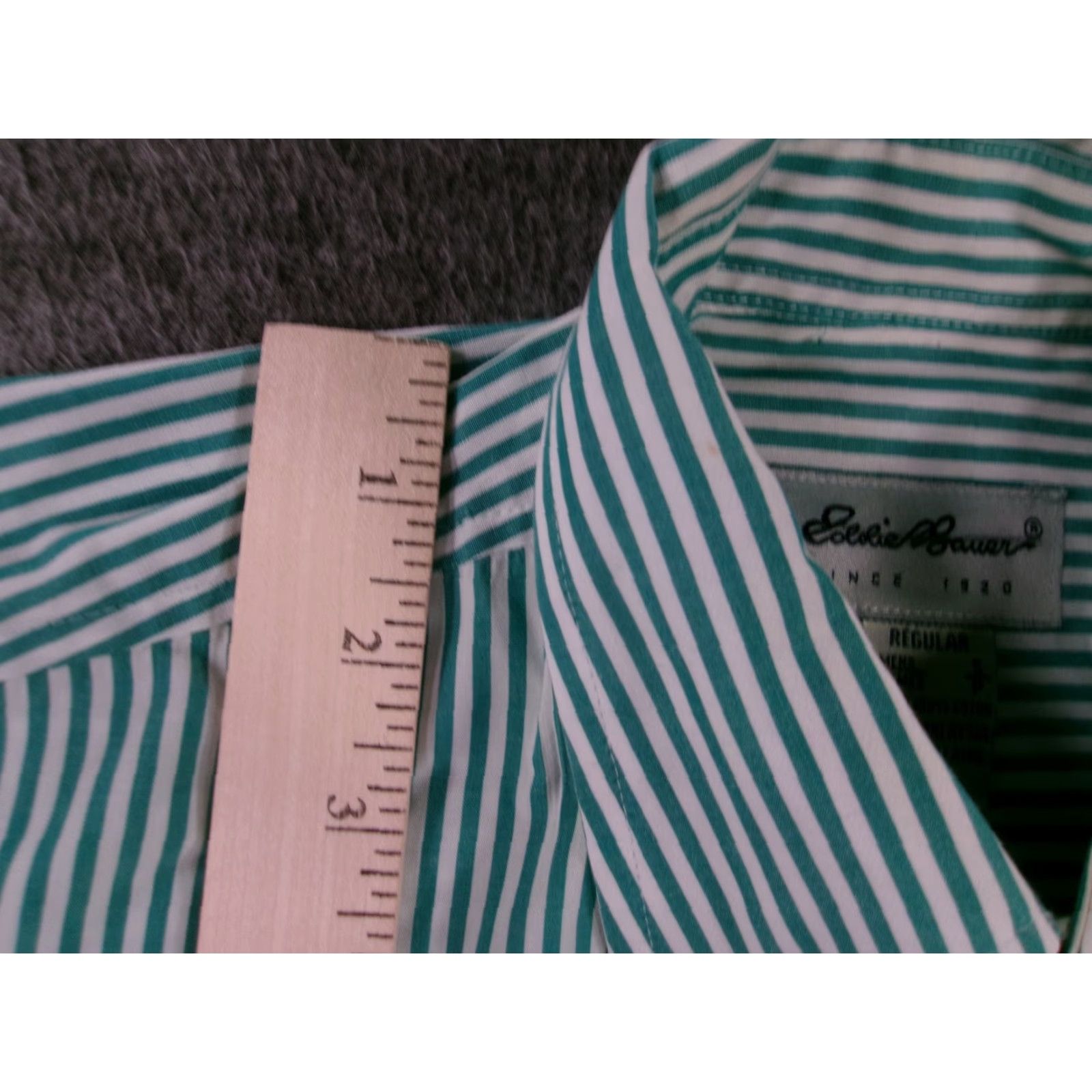 Eddie Bauer Eddie Bauer Shirt Mens Small Green White Striped Classic Everyday Office Outdoor Size US S / EU 44-46 / 1 - 5 Thumbnail