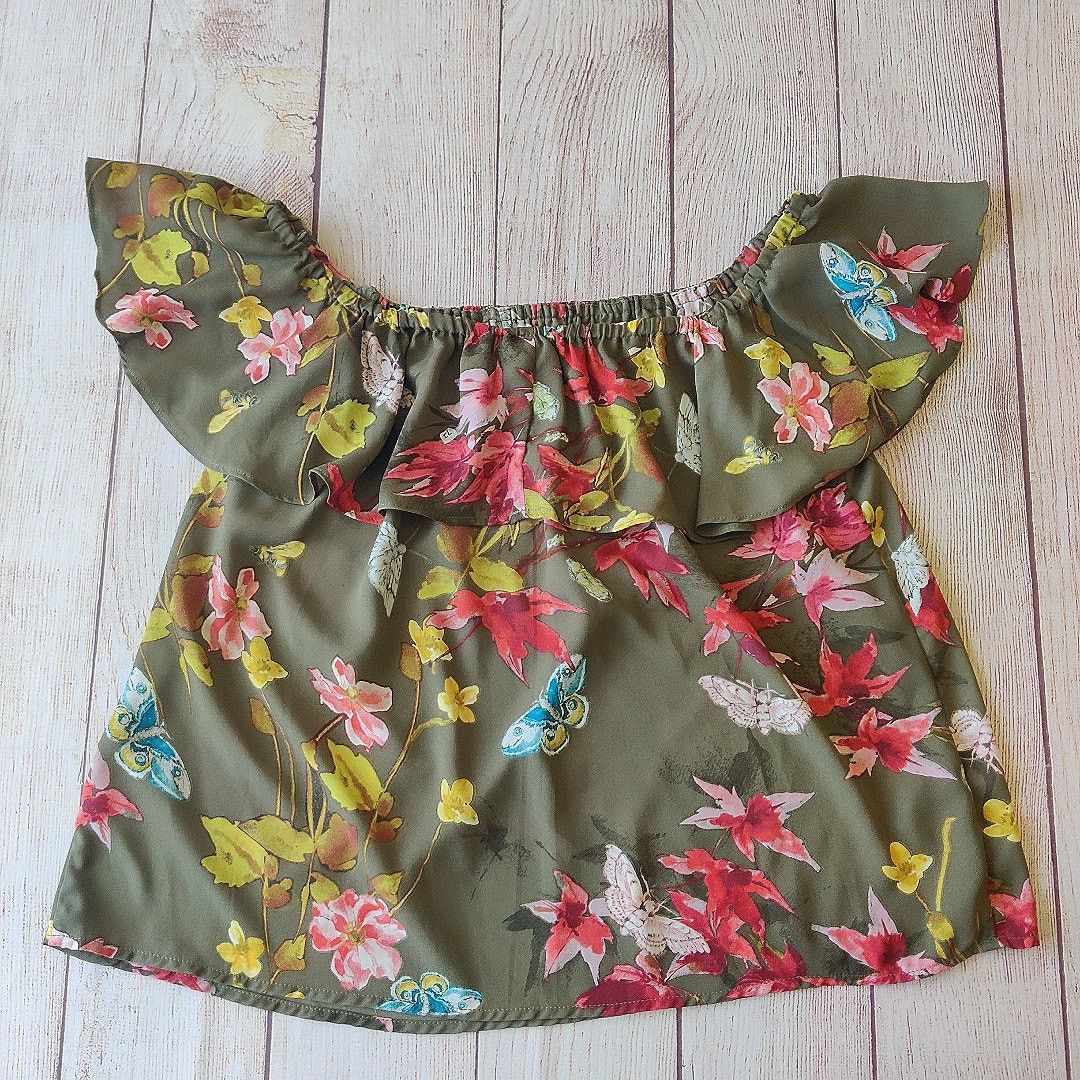 Anthropologie Anthropologie Maeve Vallita Off-The-Shoulder Blouse sz XS Size XS / US 0-2 / IT 36-38 - 3 Thumbnail