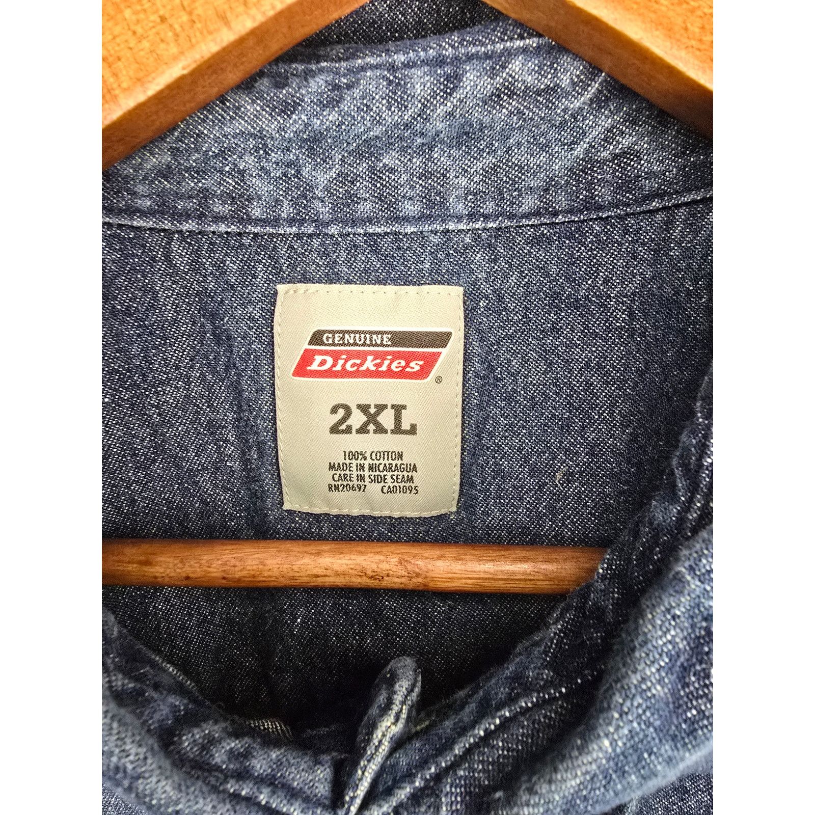 Dickies Dickies Button Up Denim Long Sleeve Blue XXL Workwear Shirt Size US L / EU 52-54 / 3 - 8 Thumbnail