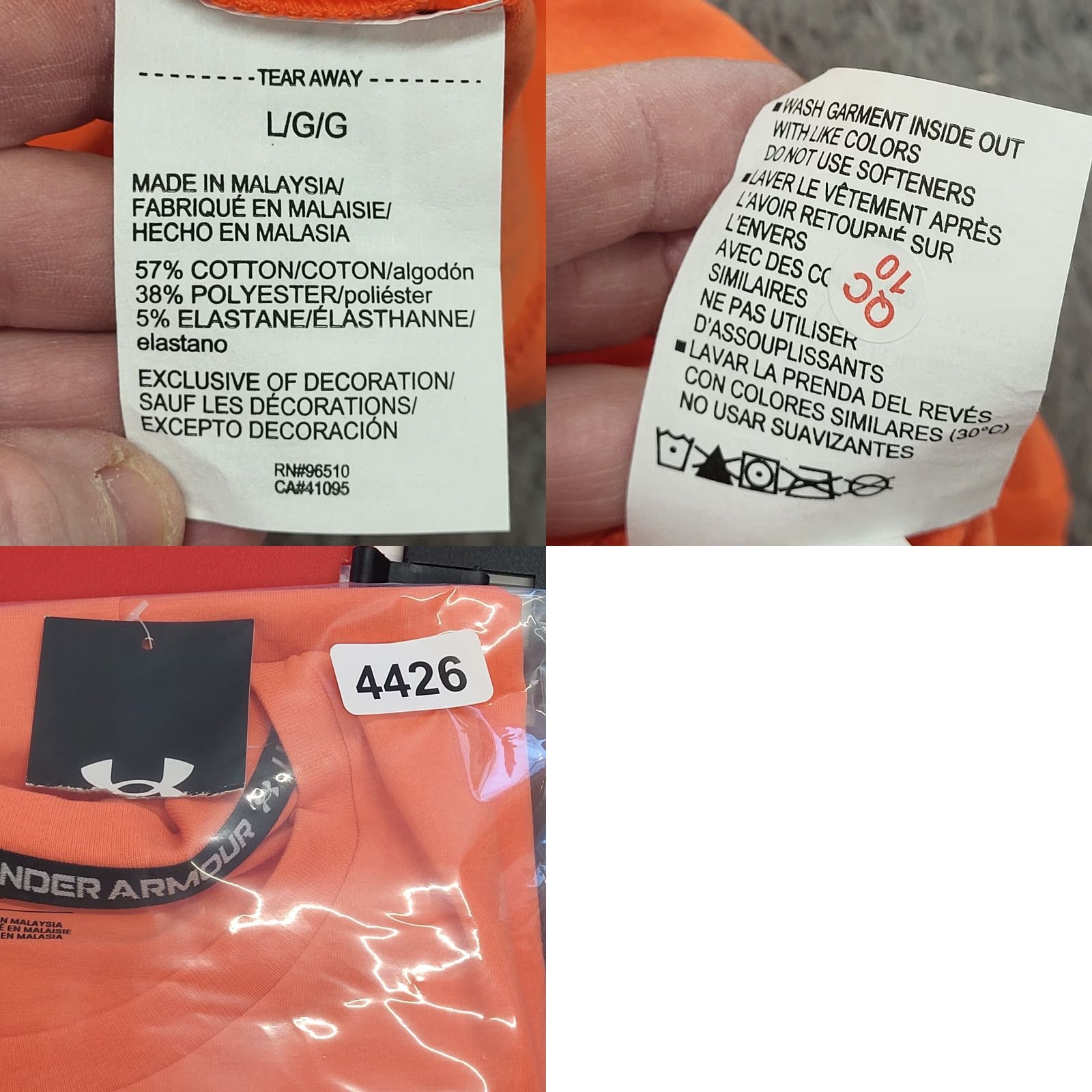 Under Armour Under Armour Shirt Mens Large Orange Performance Workout Active Casual Tee Adult Size US L / EU 52-54 / 3 - 9 Thumbnail